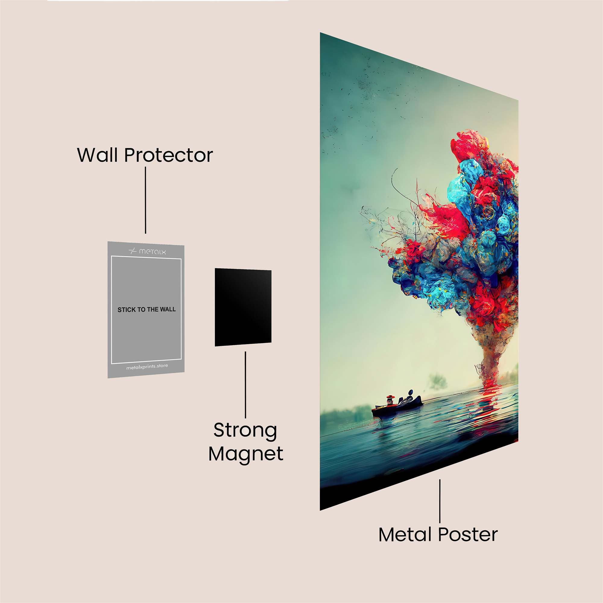 Colorful Serenity Safe Wall Magnetic / M