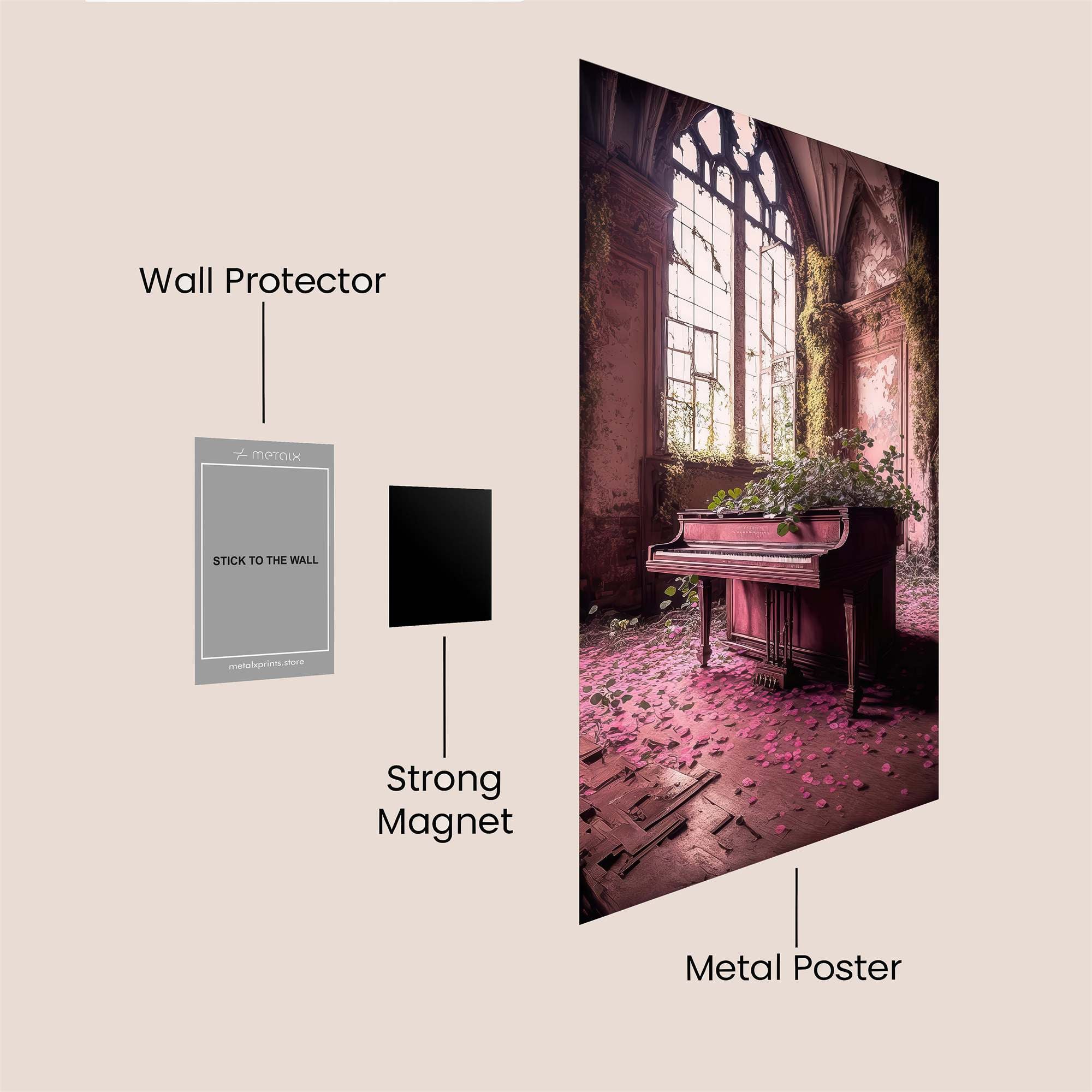 Piano Serenity Safe Wall Magnetic / M