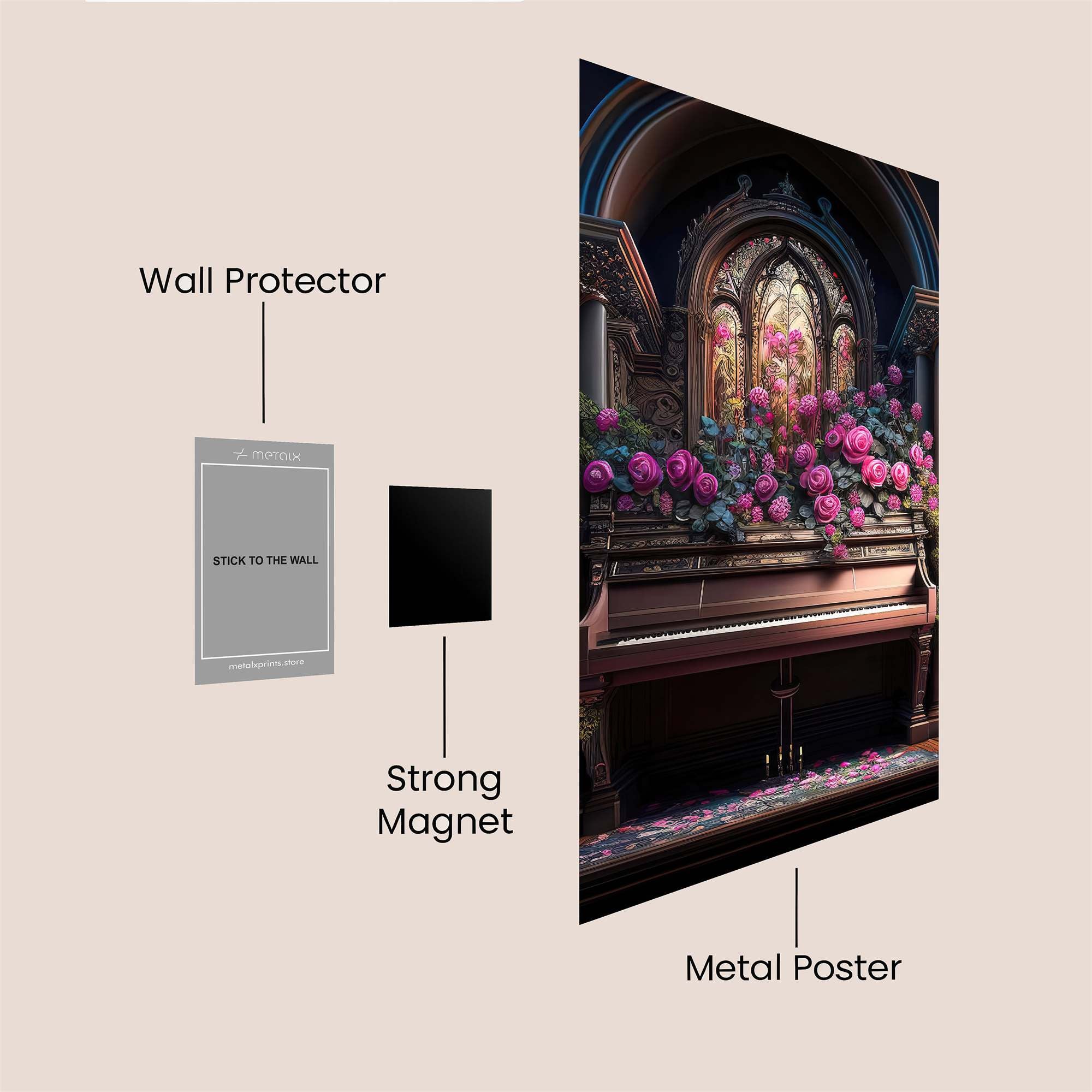 Piano Enchantment Safe Wall Magnetic / M