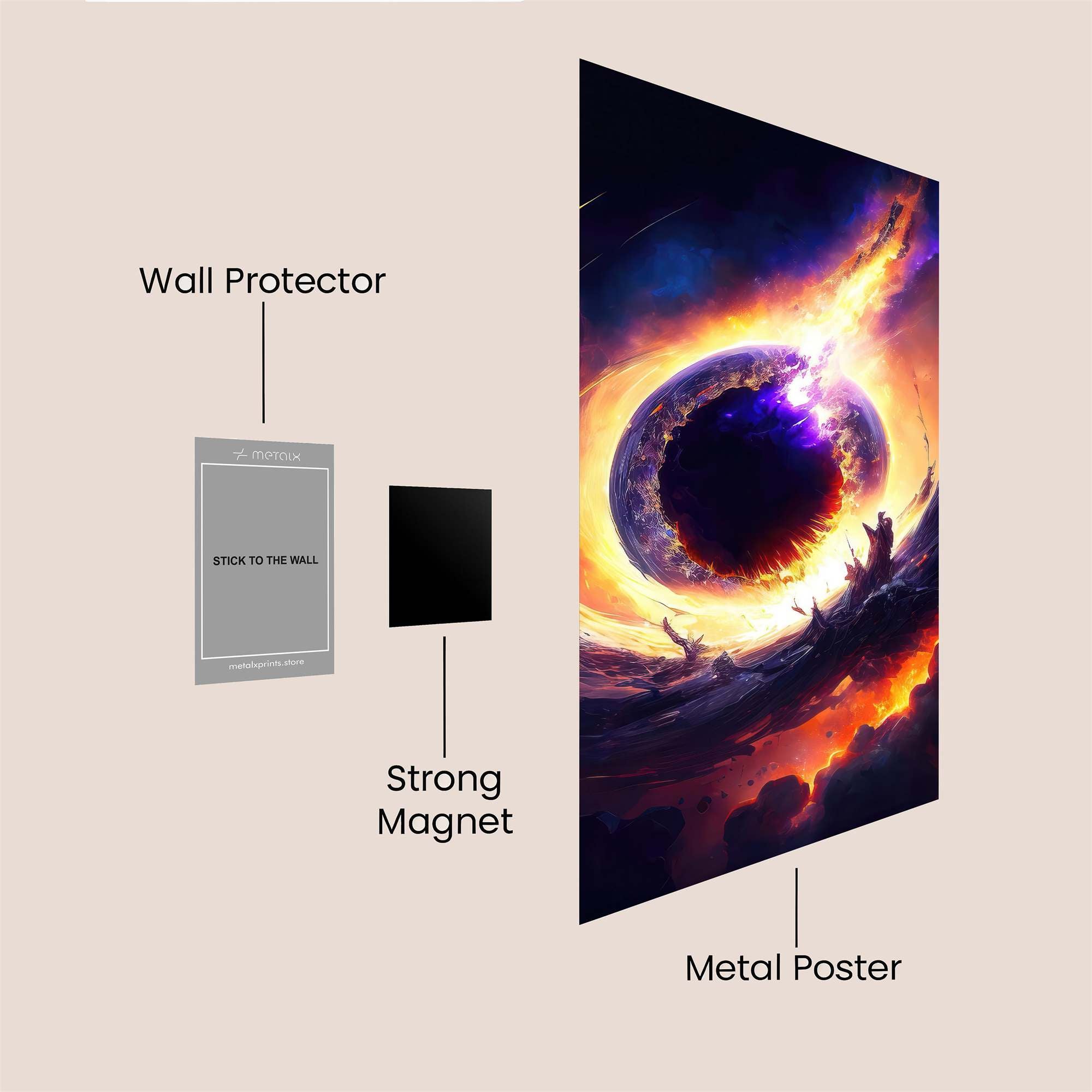 Cosmic Blaze Safe Wall Magnetic / M
