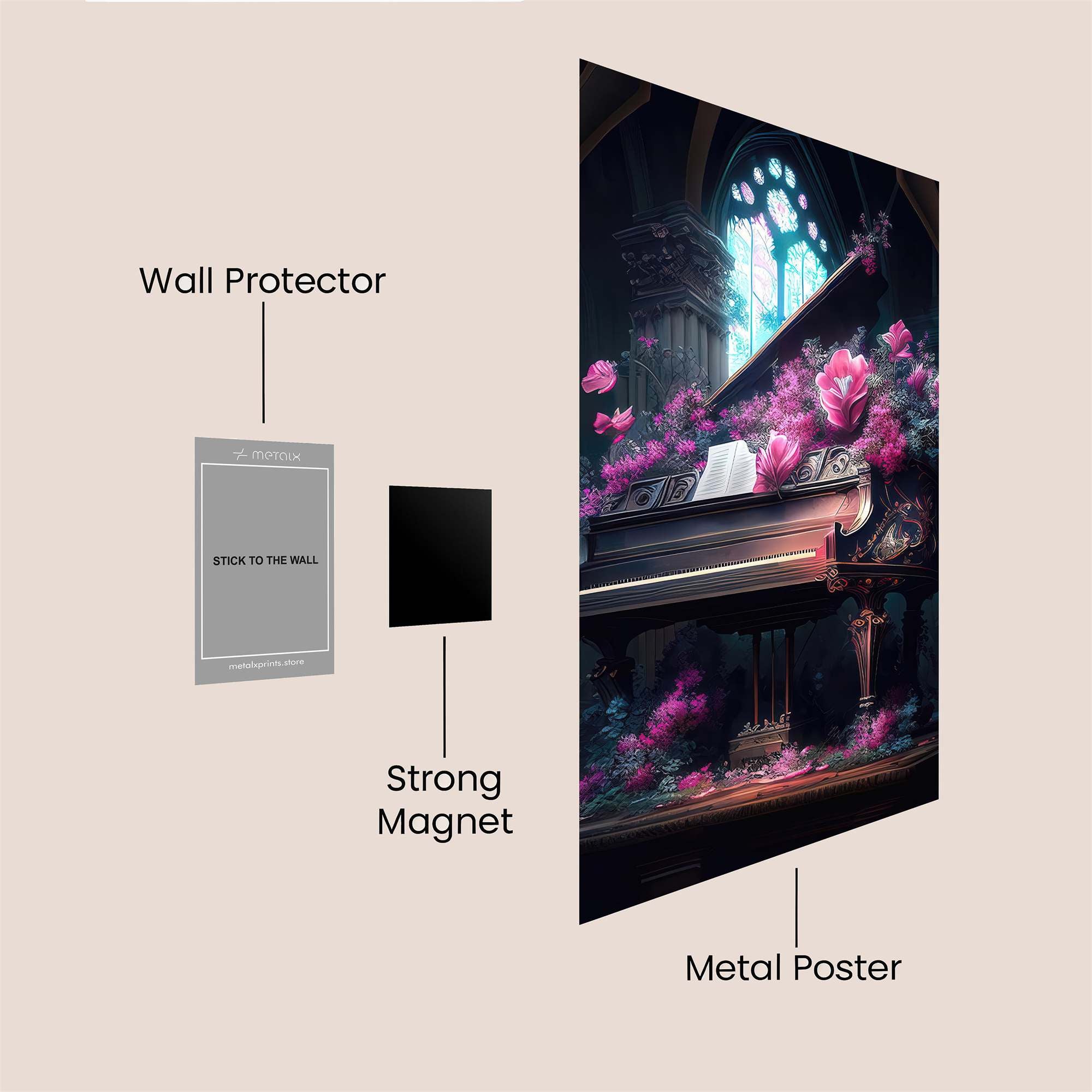 Piano Enchantment Safe Wall Magnetic / M