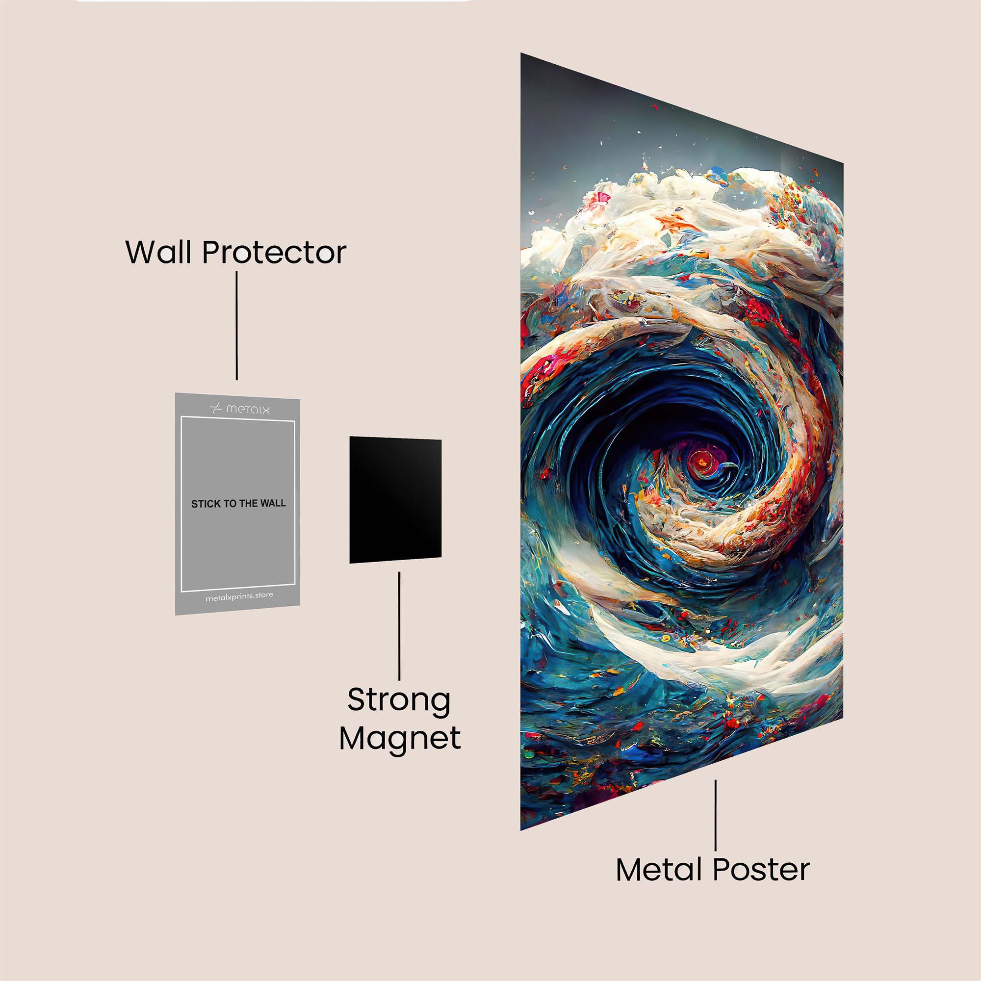 Spiral Serenity Safe Wall Magnetic / M