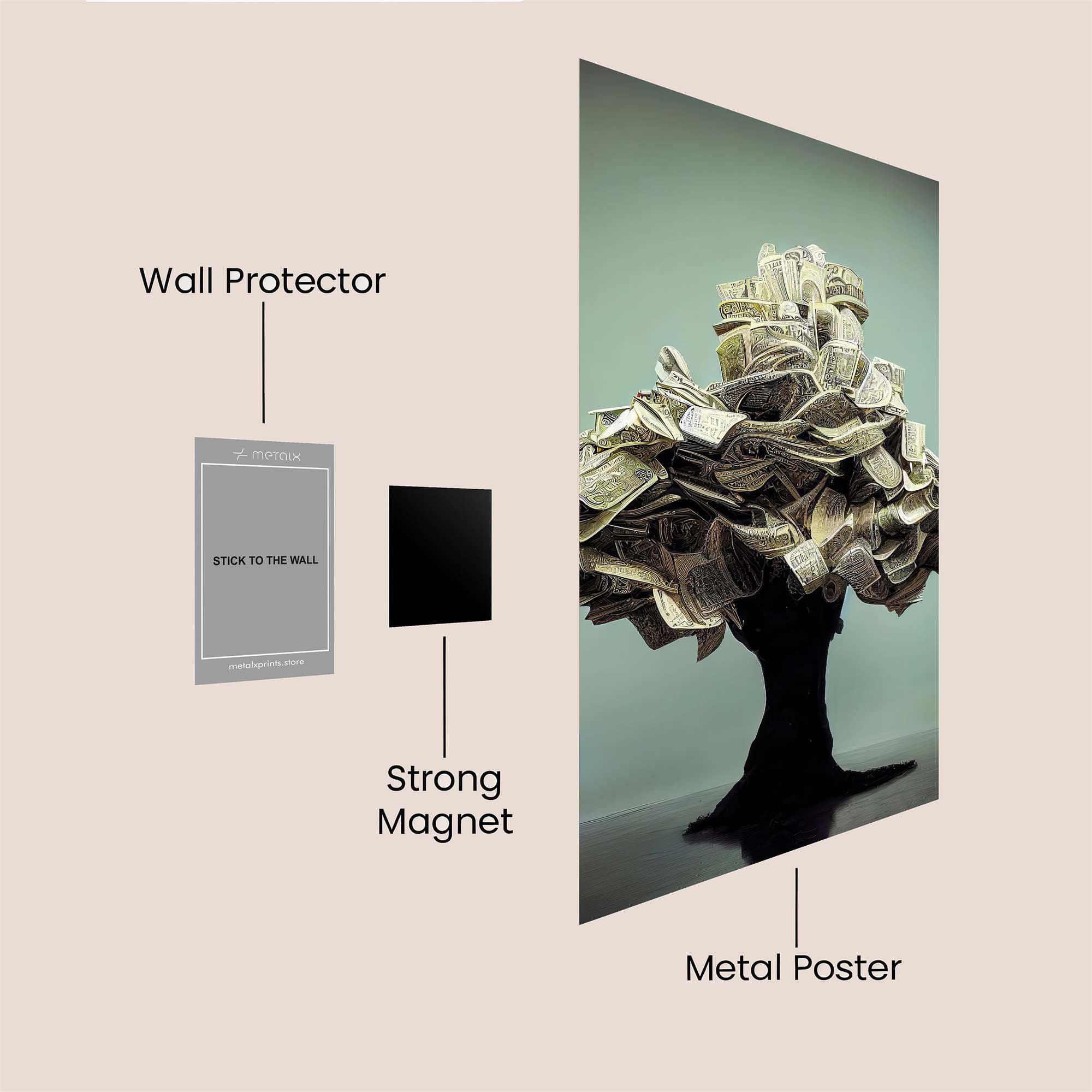 Money Bloom Safe Wall Magnetic / M