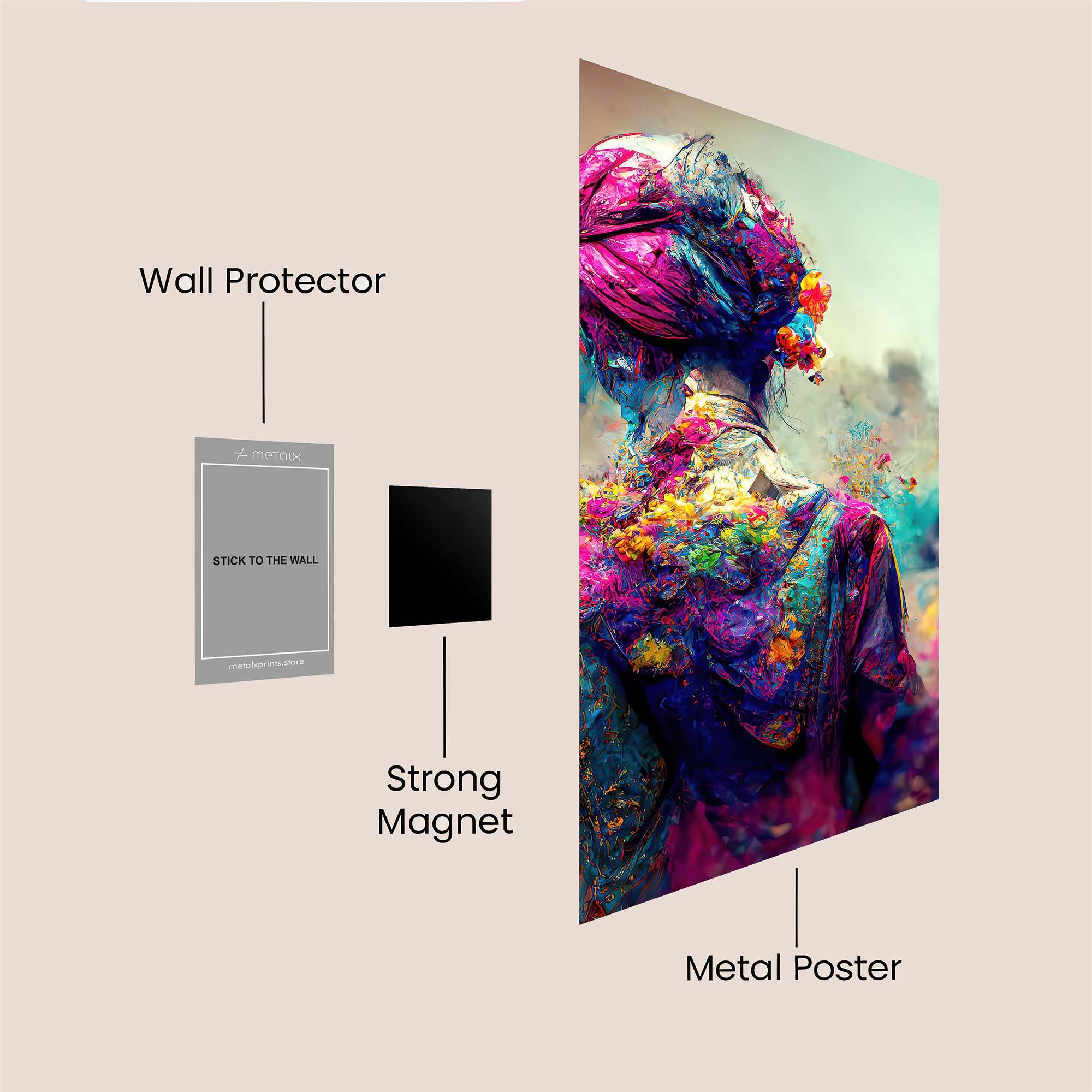 Colorful Celebration Safe Wall Magnetic / M