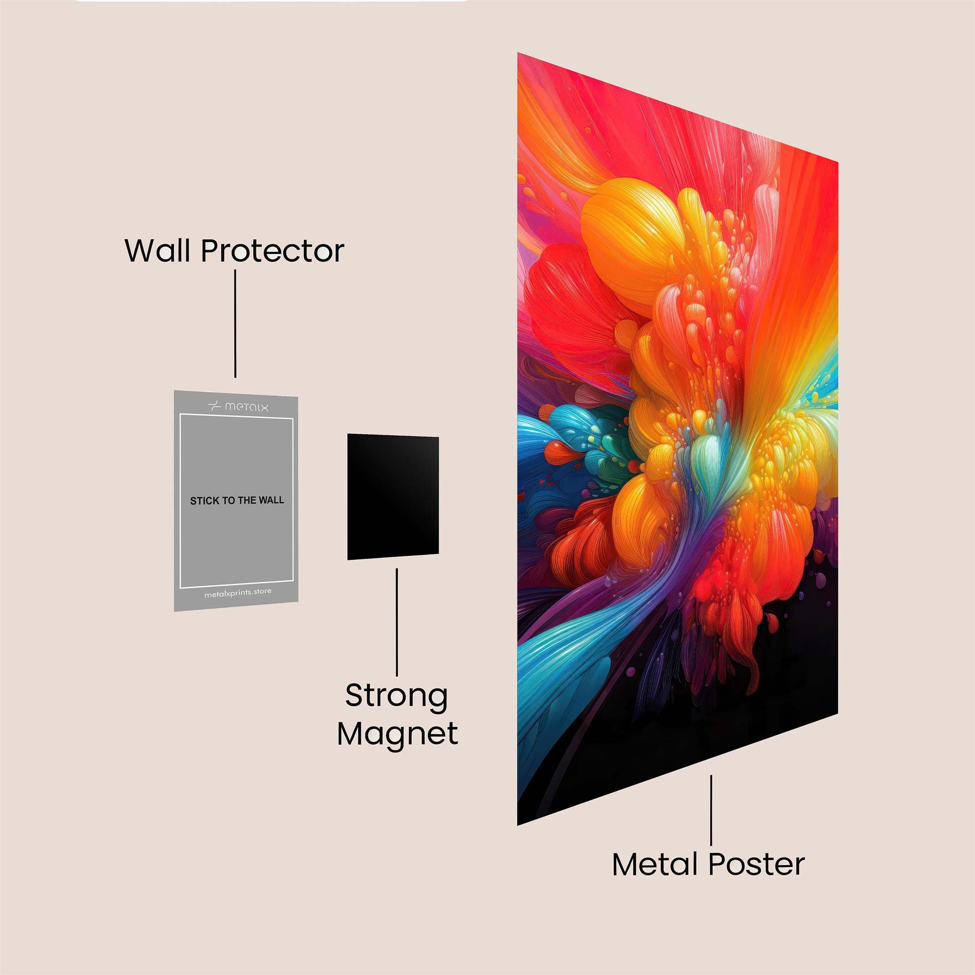 Colorful Explosion Safe Wall Magnetic / M