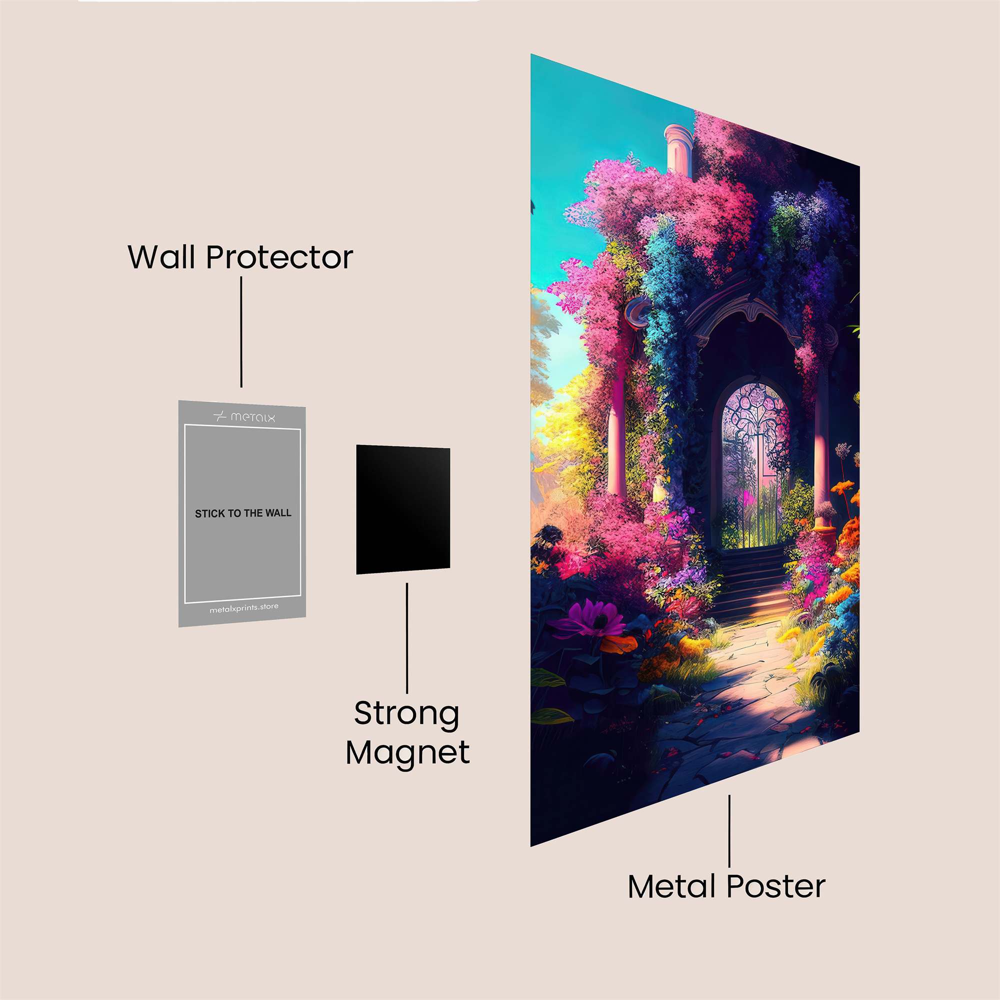 Floral Gateway Safe Wall Magnetic / M