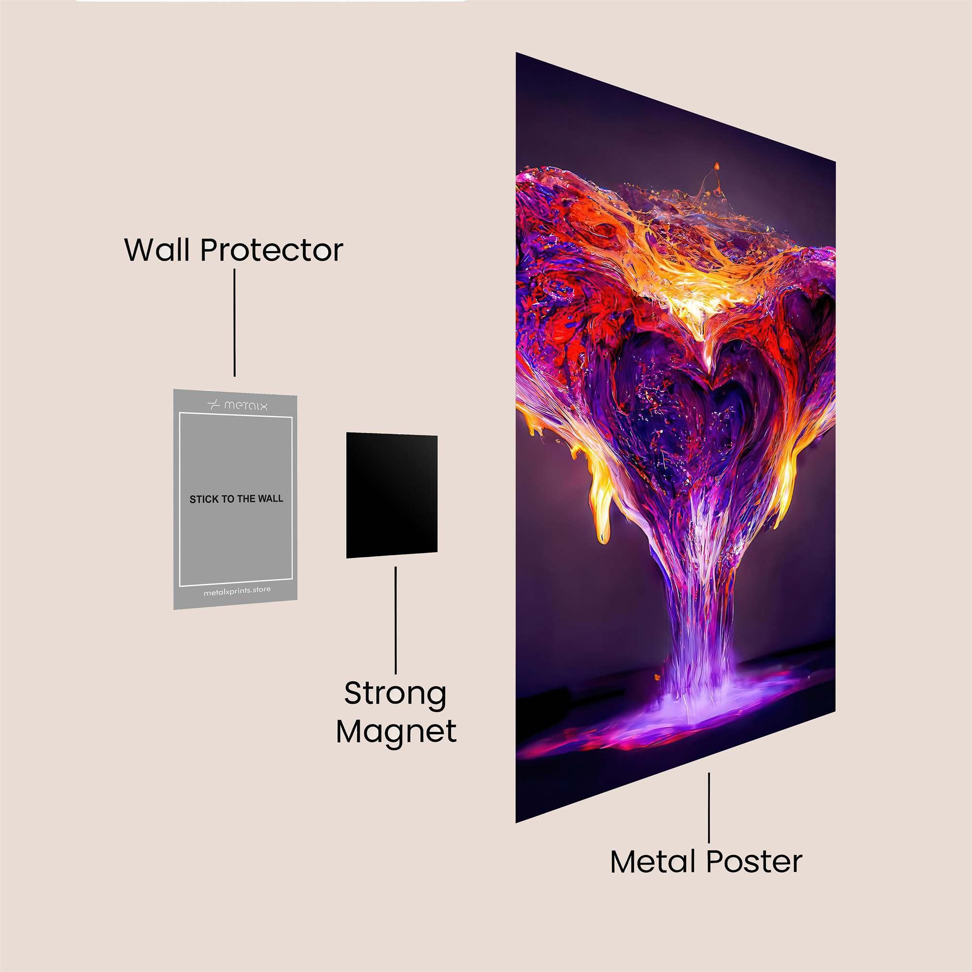 Love Ablaze Safe Wall Magnetic / M