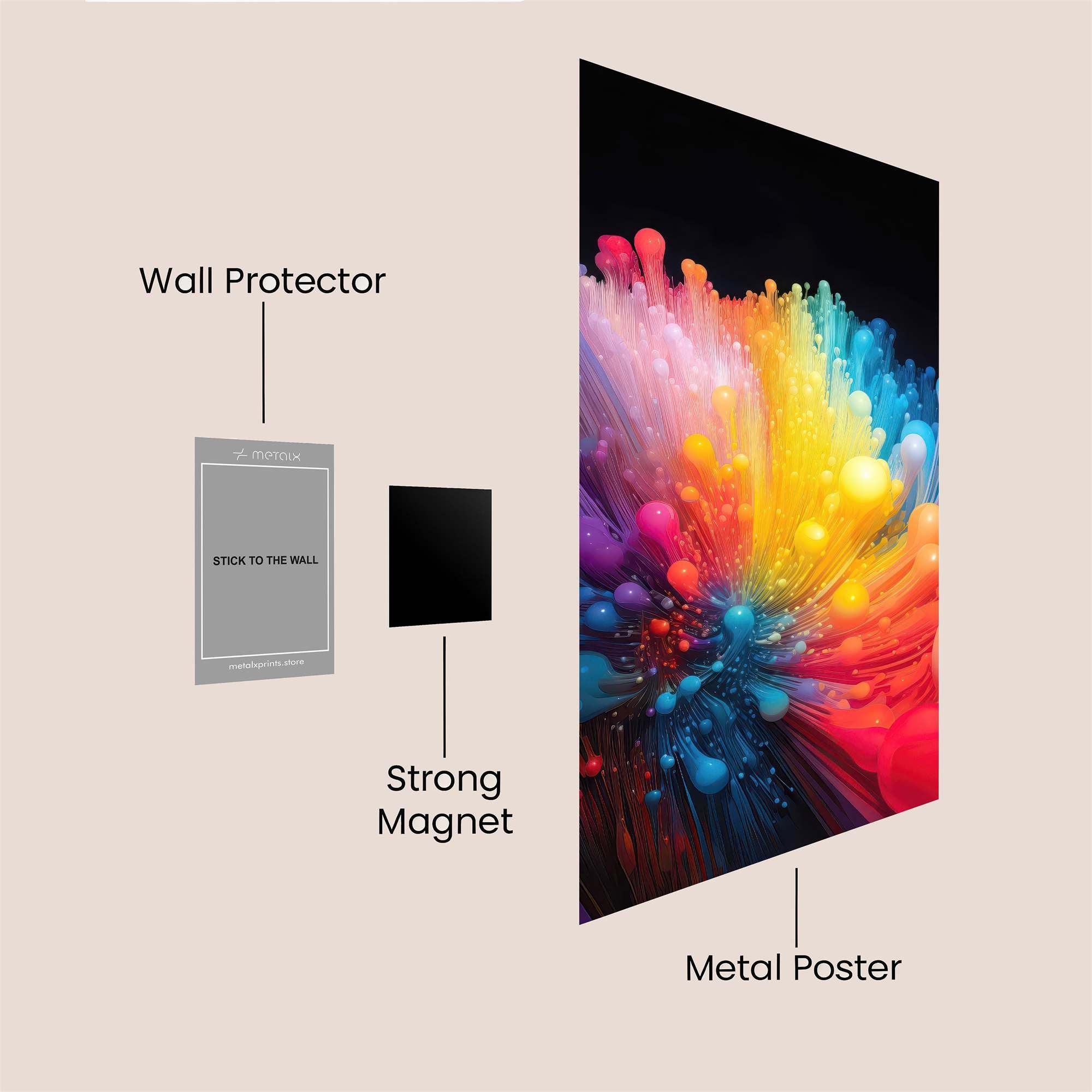 Color Burst Safe Wall Magnetic / M