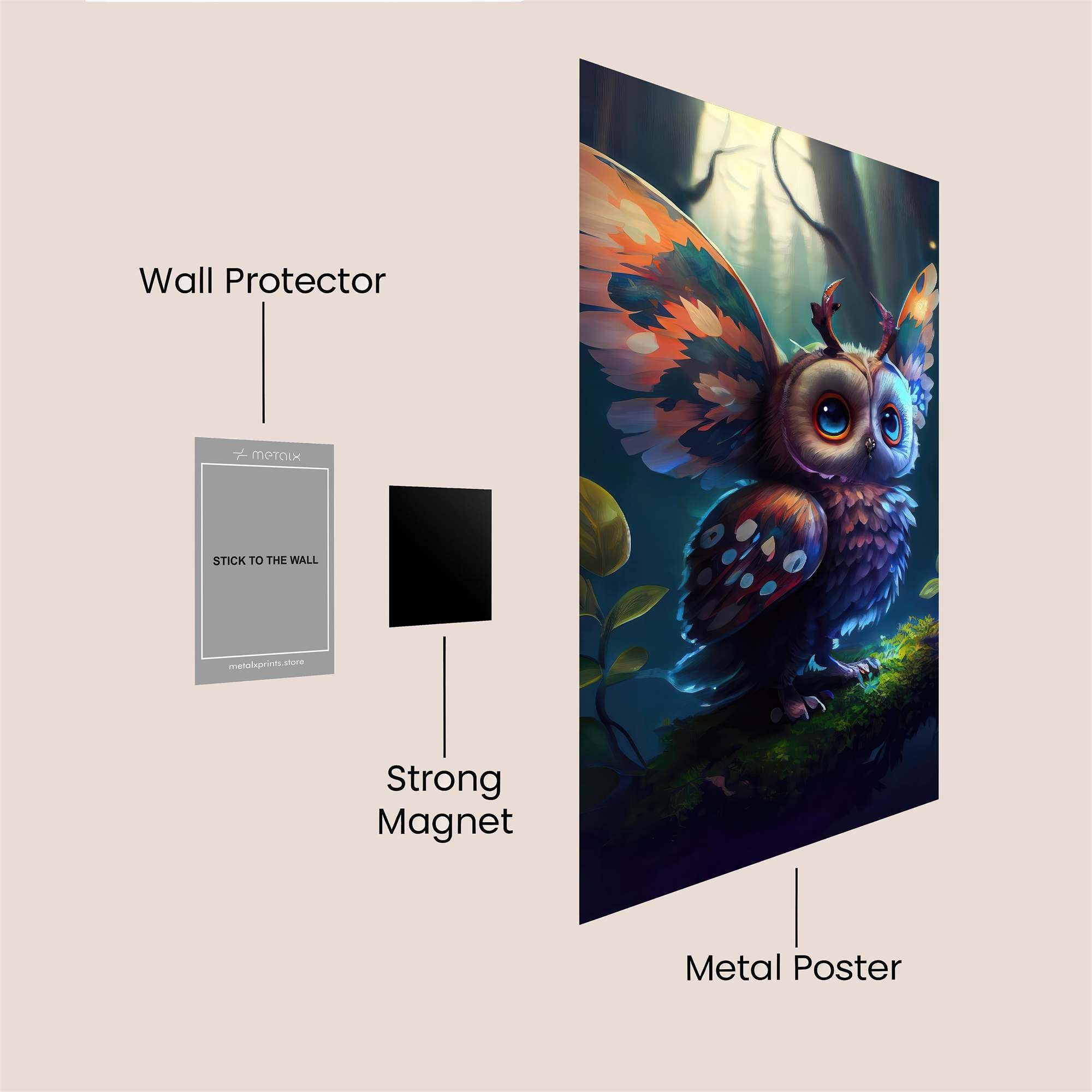 Fairy Owl Safe Wall Magnetic / M