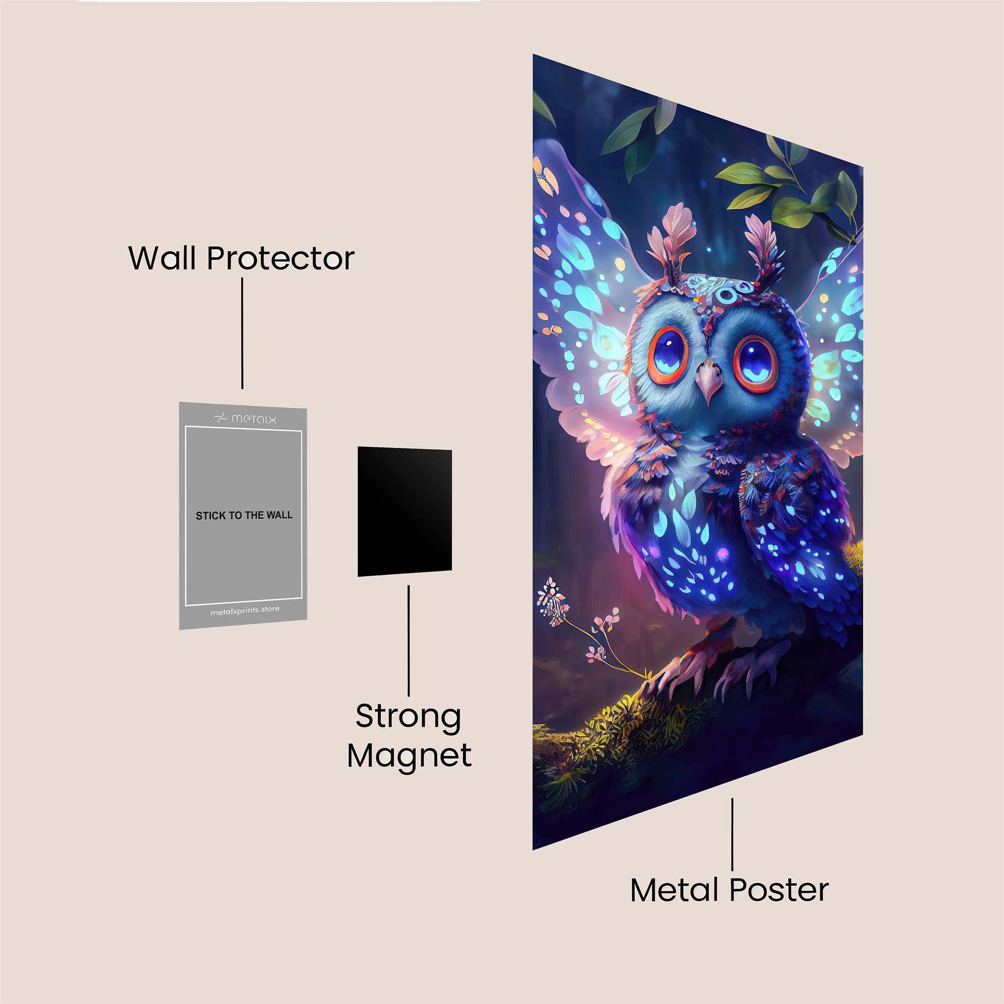 Owl Radiance Safe Wall Magnetic / M