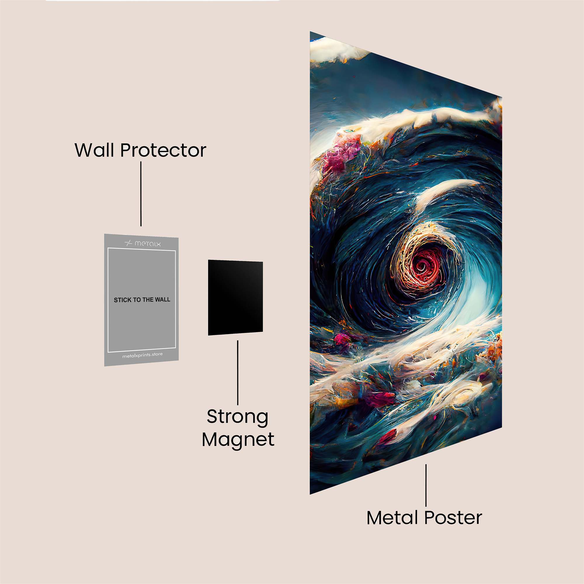 Cosmic Whirl Safe Wall Magnetic / M