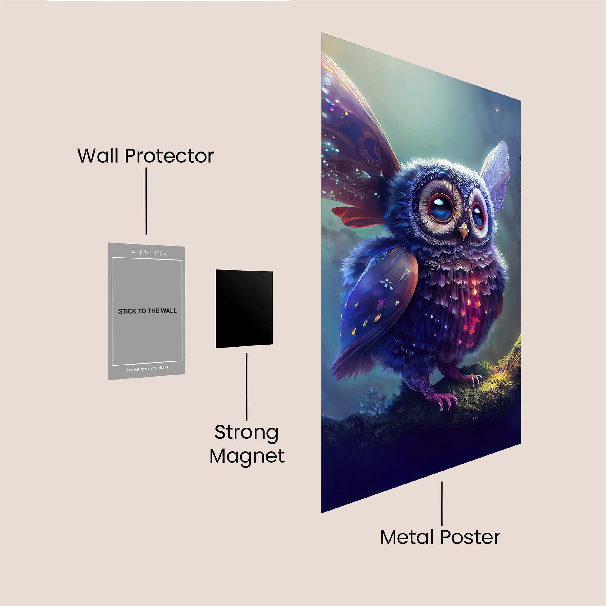 Fairy Owl Safe Wall Magnetic / M