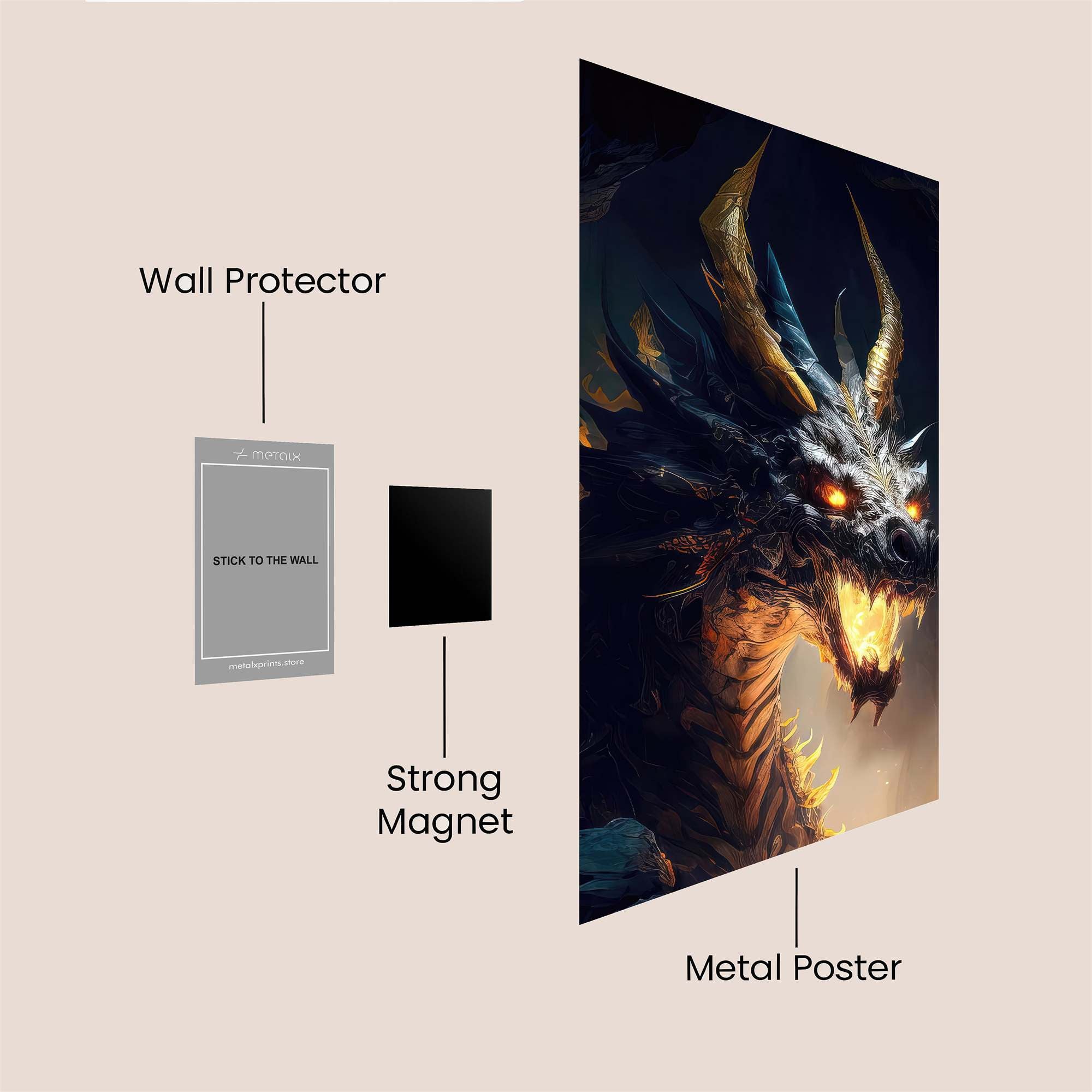 Dragon Menace Safe Wall Magnetic / M