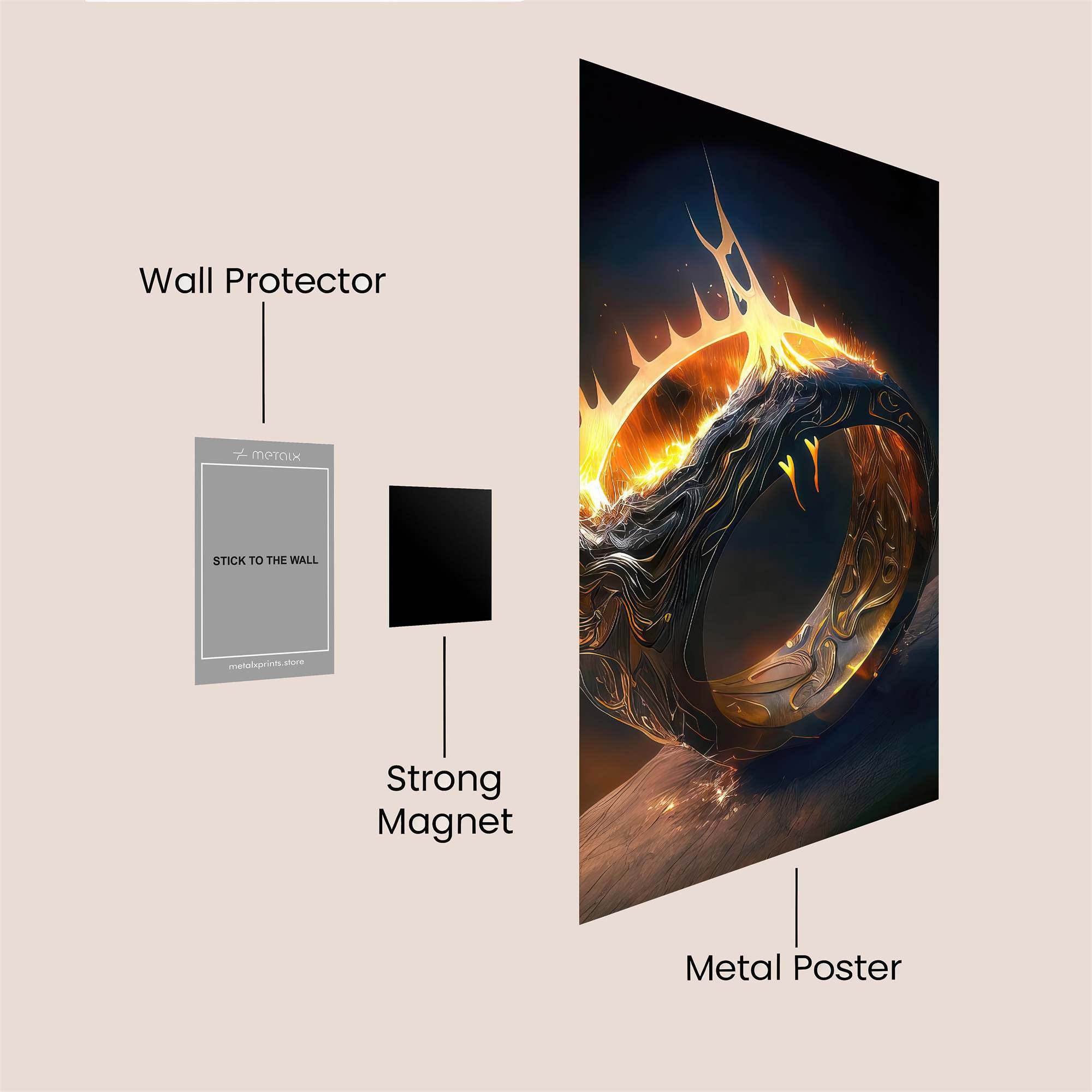 OneRing Ablaze Safe Wall Magnetic / M