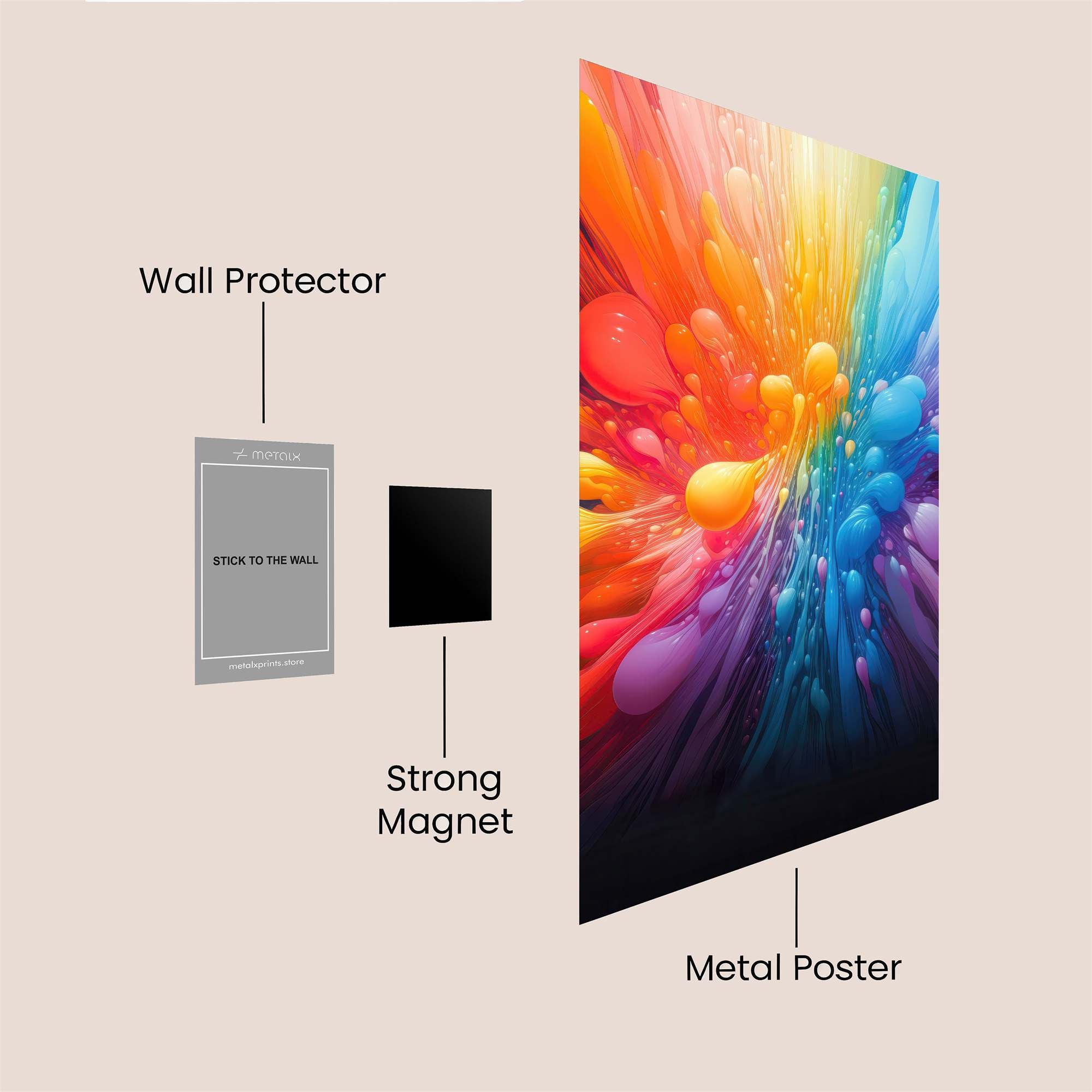 Colorful Burst Safe Wall Magnetic / M