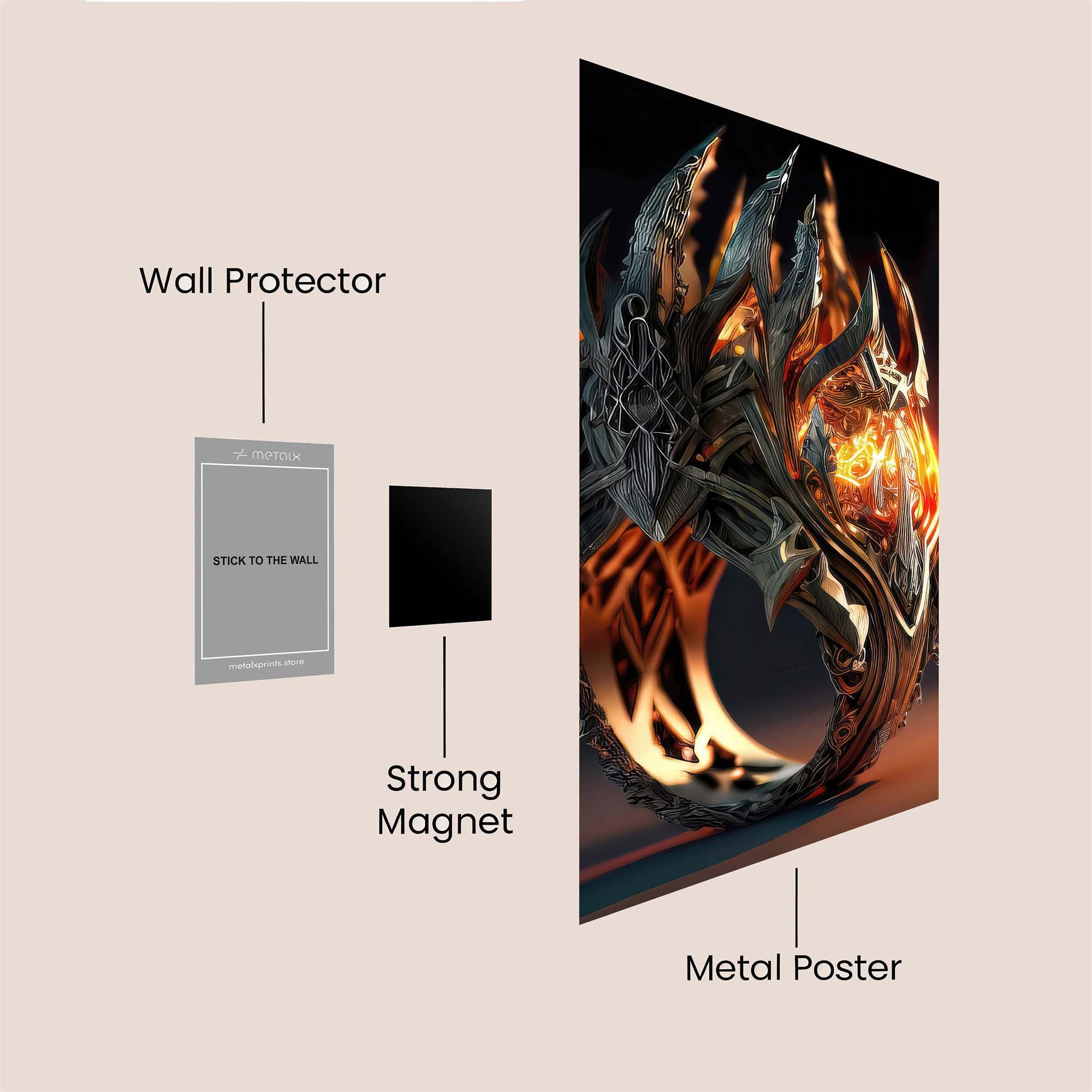 Sauron's Blaze Safe Wall Magnetic / M