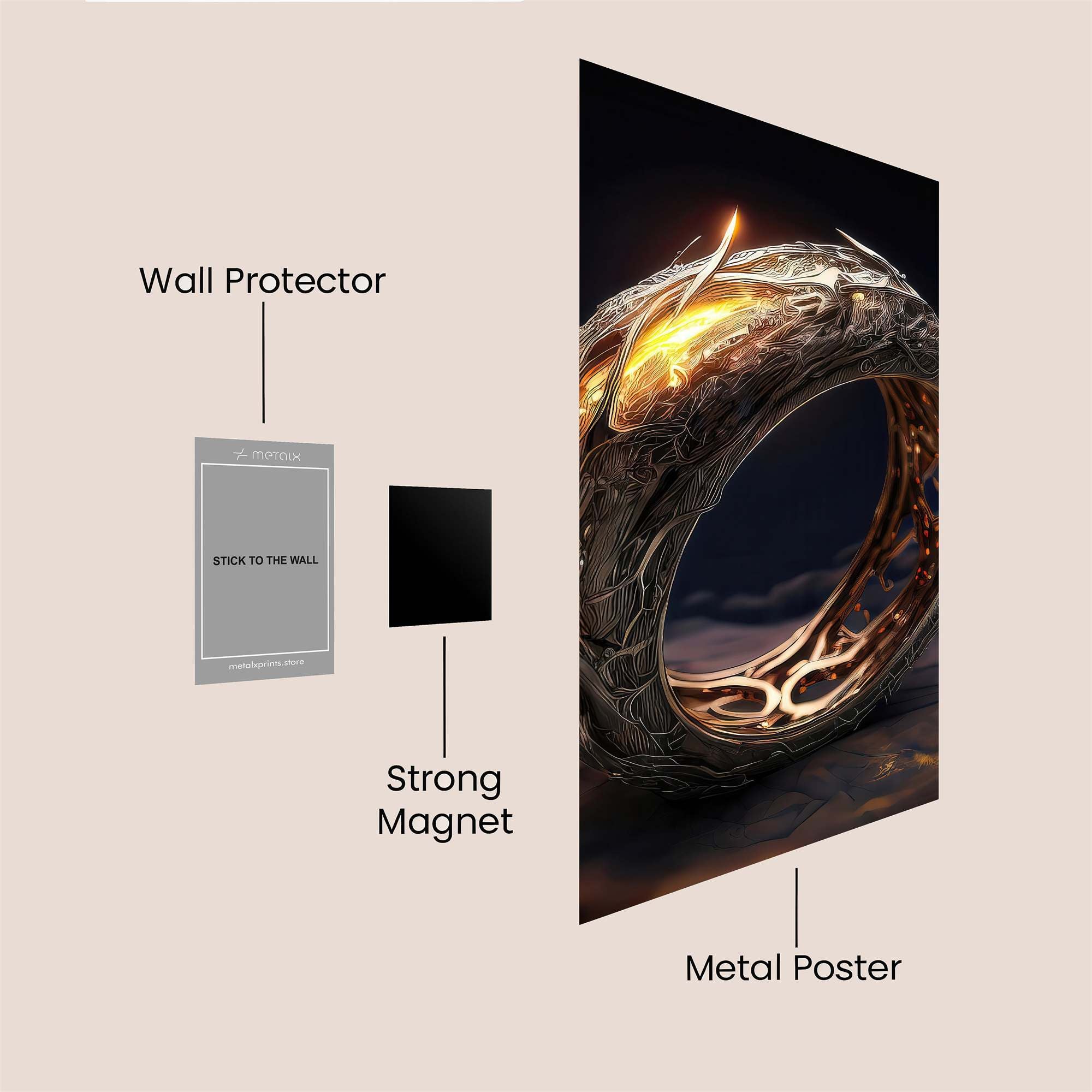 One Ring - Fiery Safe Wall Magnetic / M