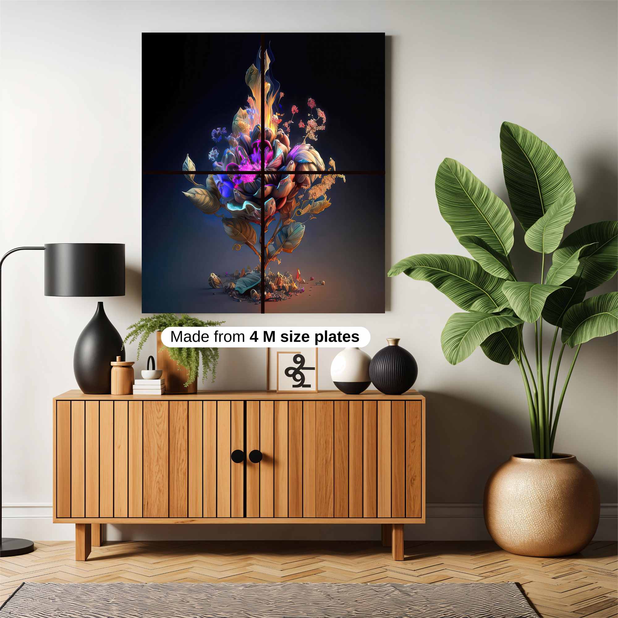 Flame Bloom Safe Wall Magnetic / M