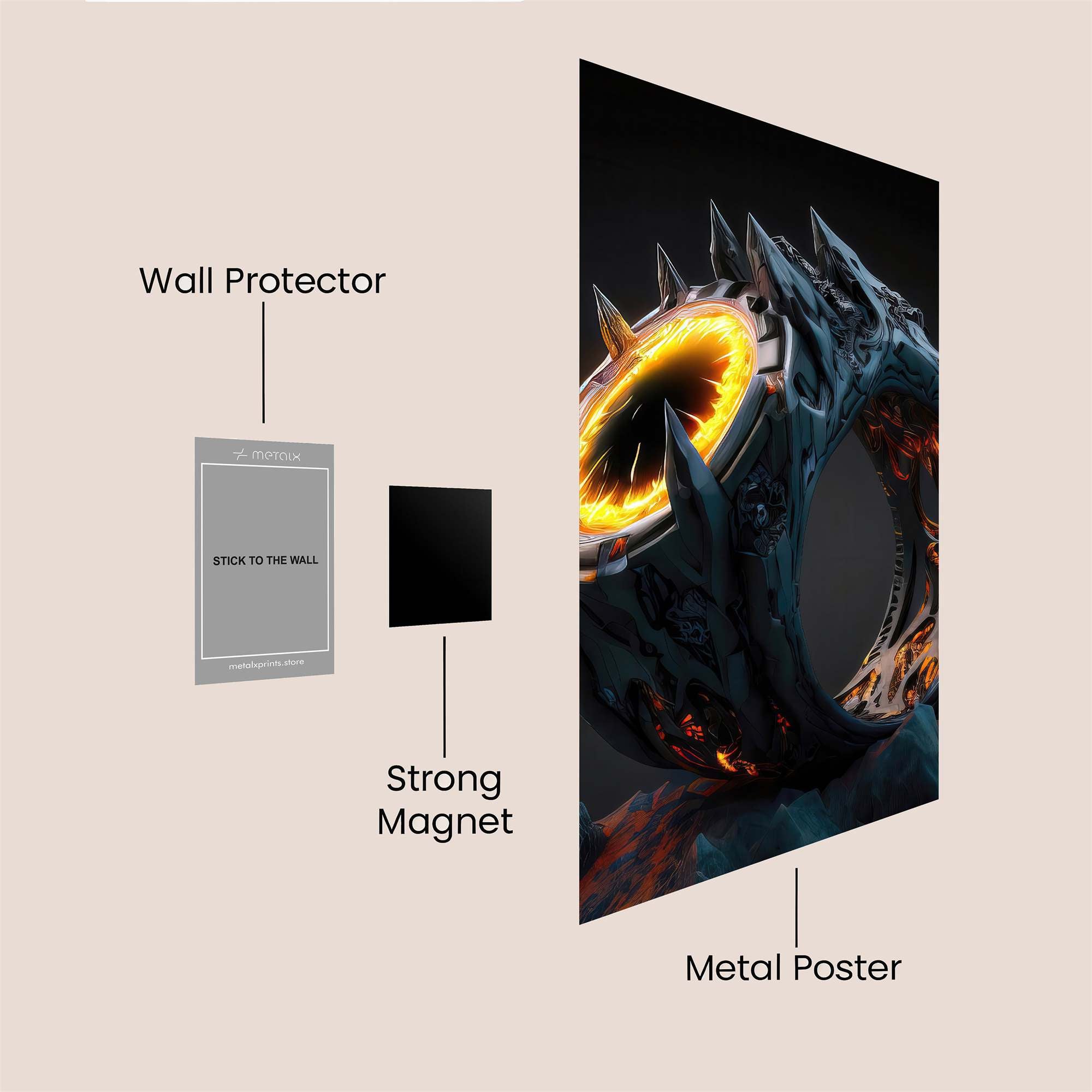 Doomfire Ring Safe Wall Magnetic / M