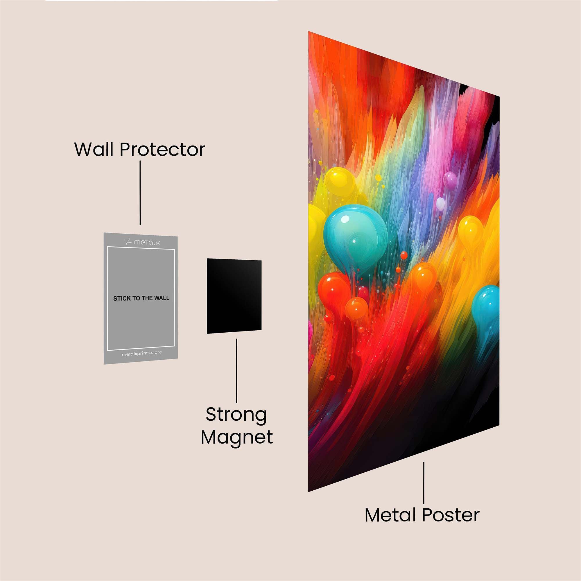 Color Explosion Safe Wall Magnetic / M