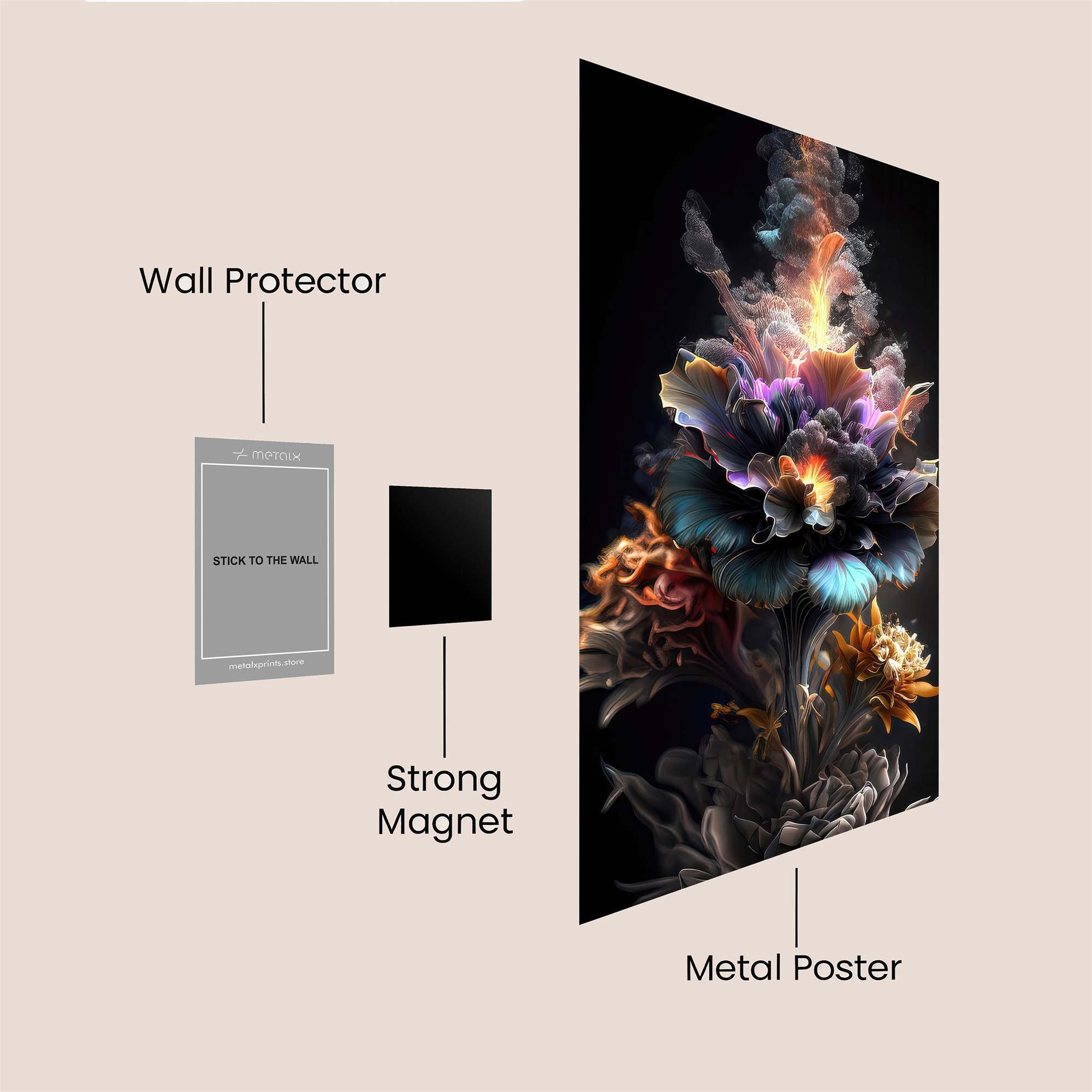 FlameBlossom Safe Wall Magnetic / M