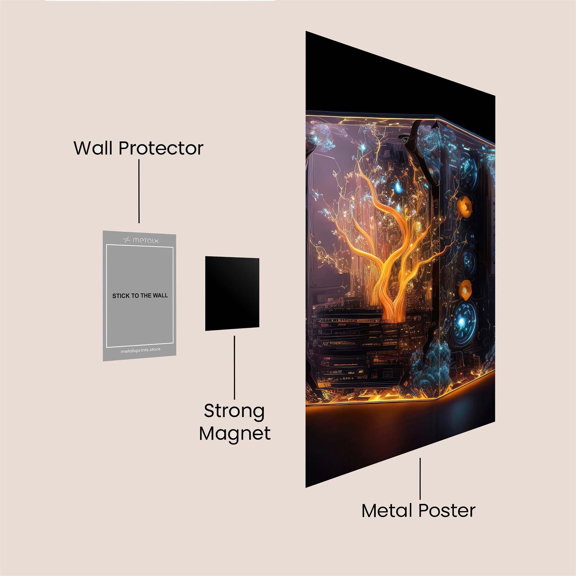 TechGrowth Safe Wall Magnetic / M