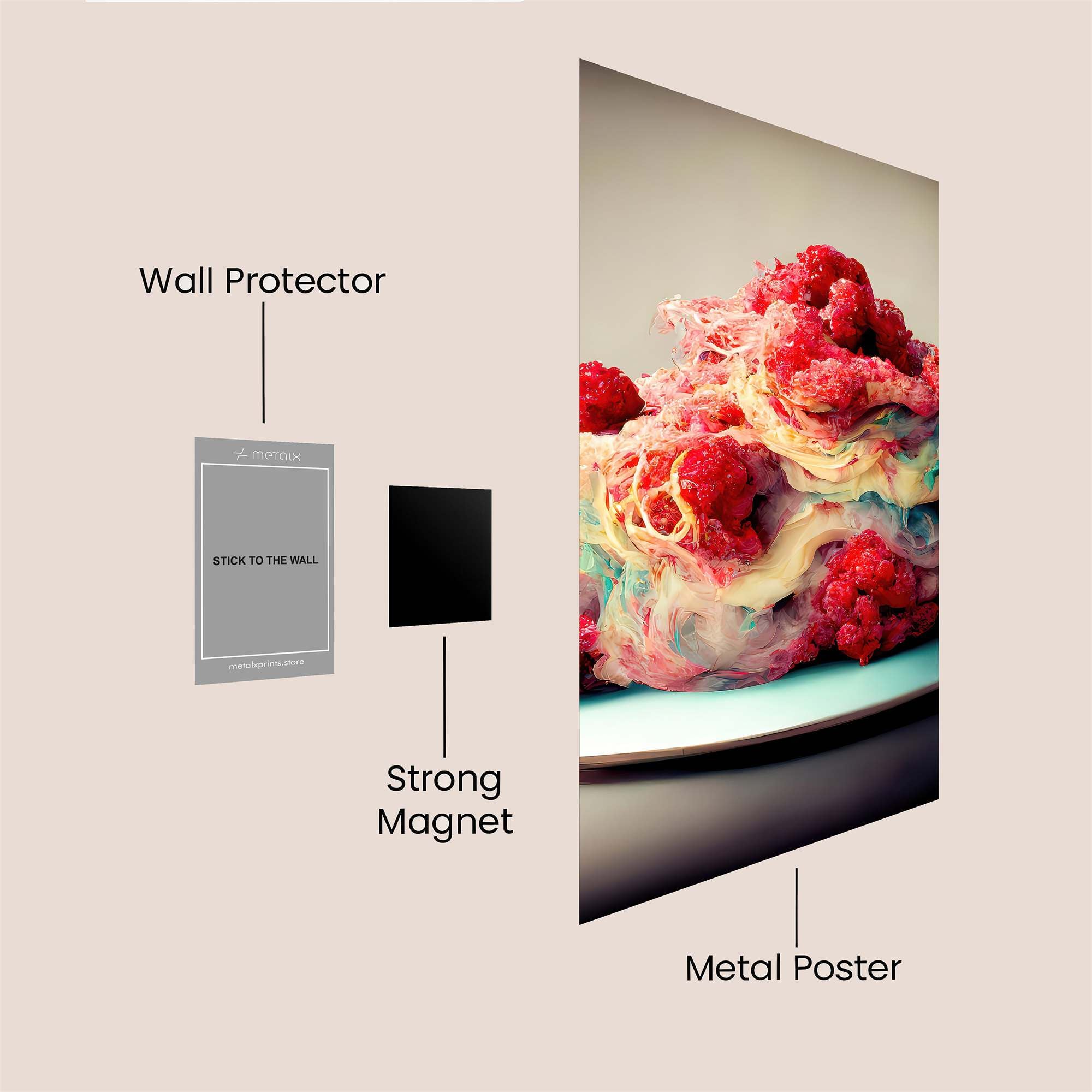 Raspberry Whimsy Safe Wall Magnetic / M