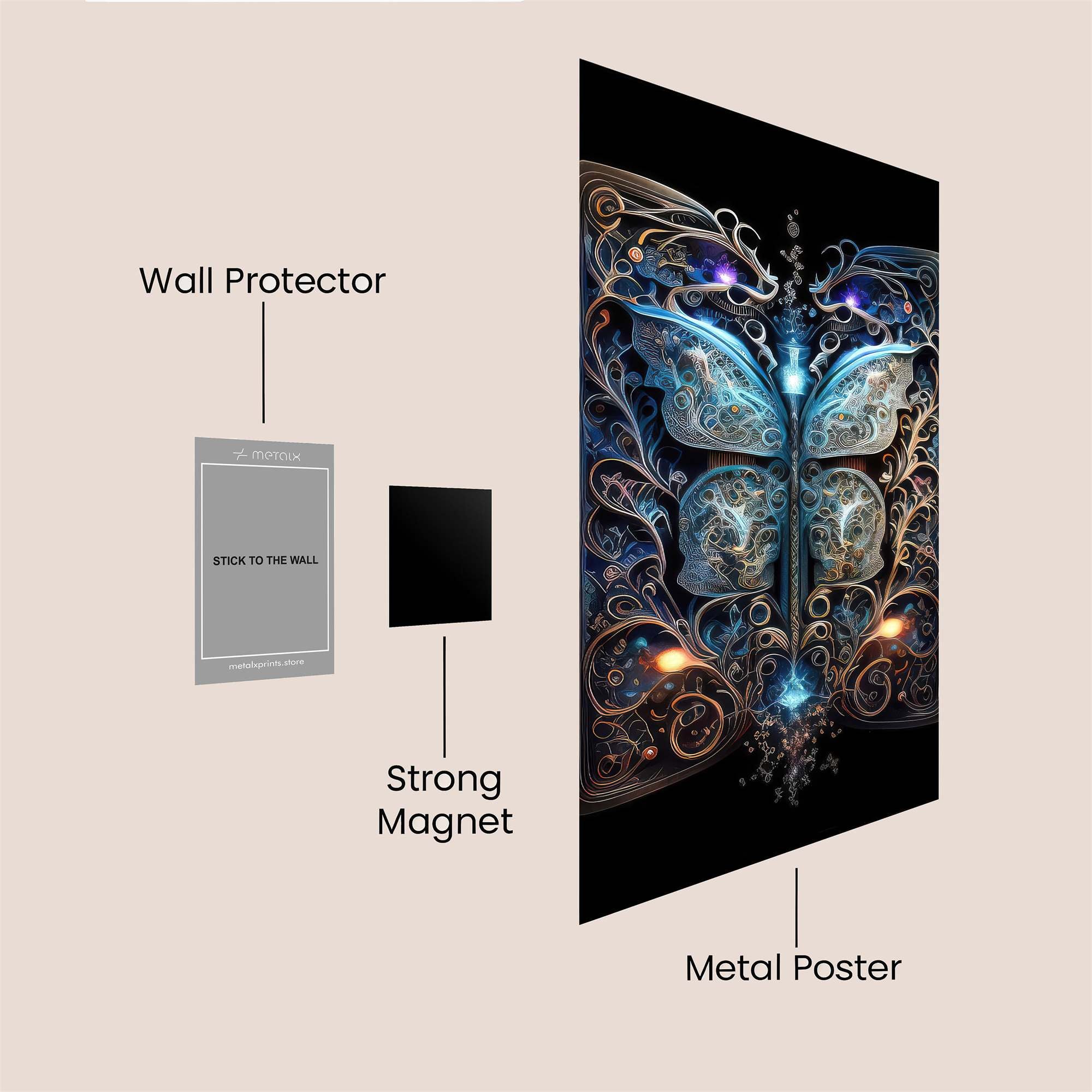 Butterfly Enchantment Safe Wall Magnetic / M