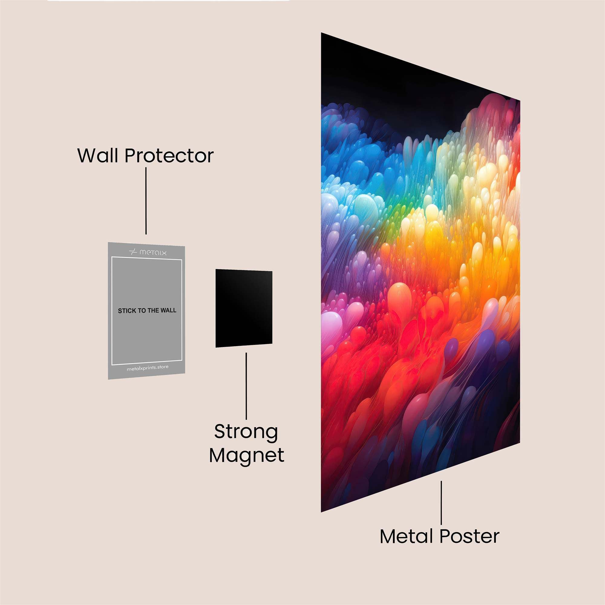 Colorful Whimsy Safe Wall Magnetic / M