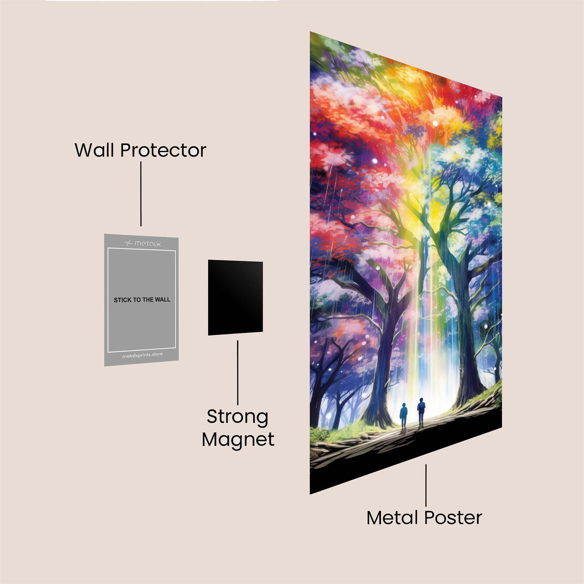Rainbow Reverie Safe Wall Magnetic / M