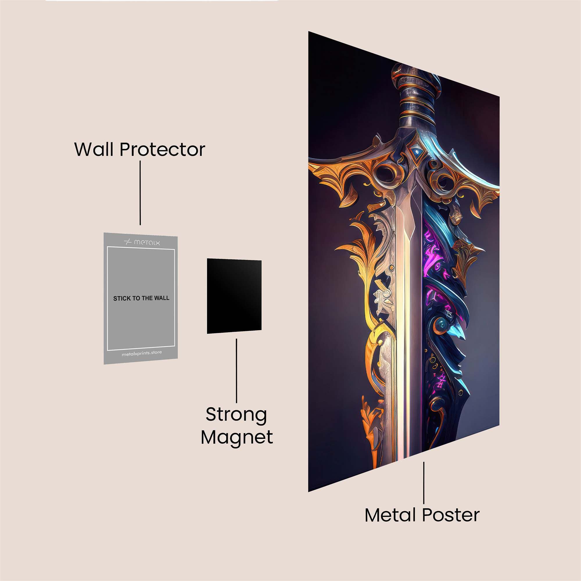 Ethereal Blade Safe Wall Magnetic / M