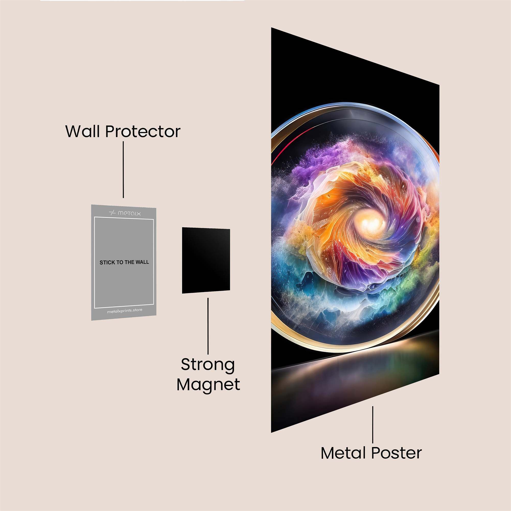 Cosmic Whirl Safe Wall Magnetic / M