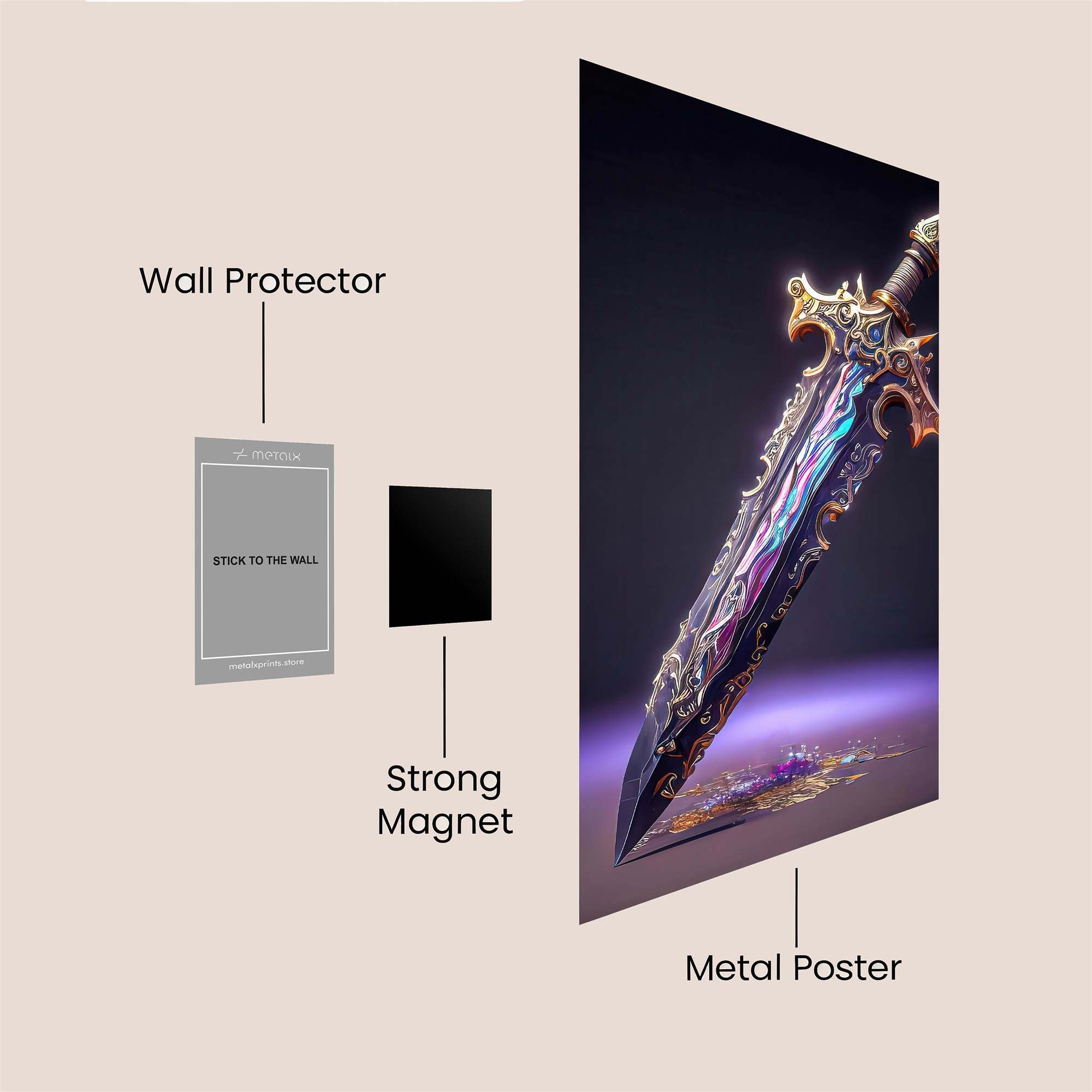 Frostfire Blade Safe Wall Magnetic / M