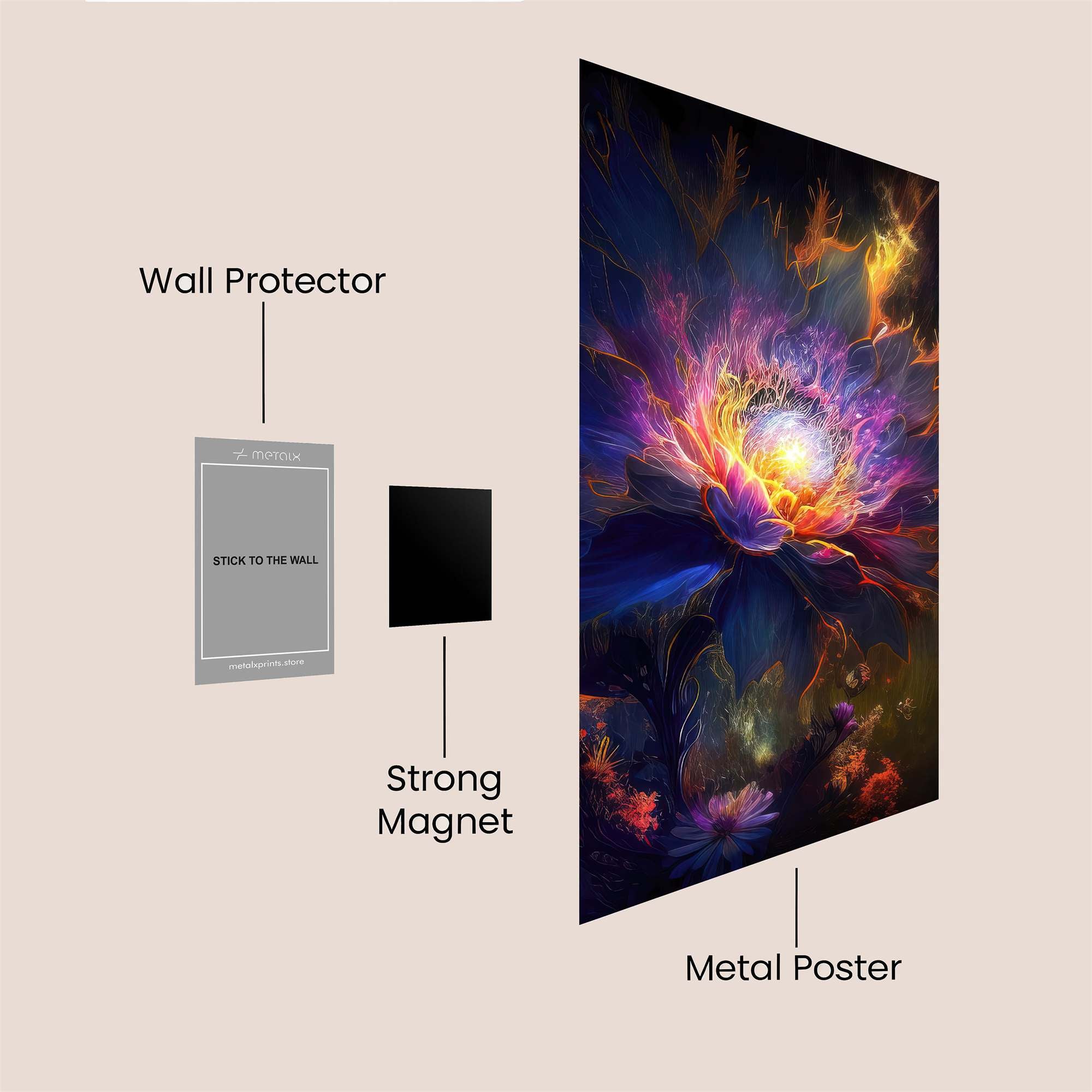 Cosmic Bloom Safe Wall Magnetic / M