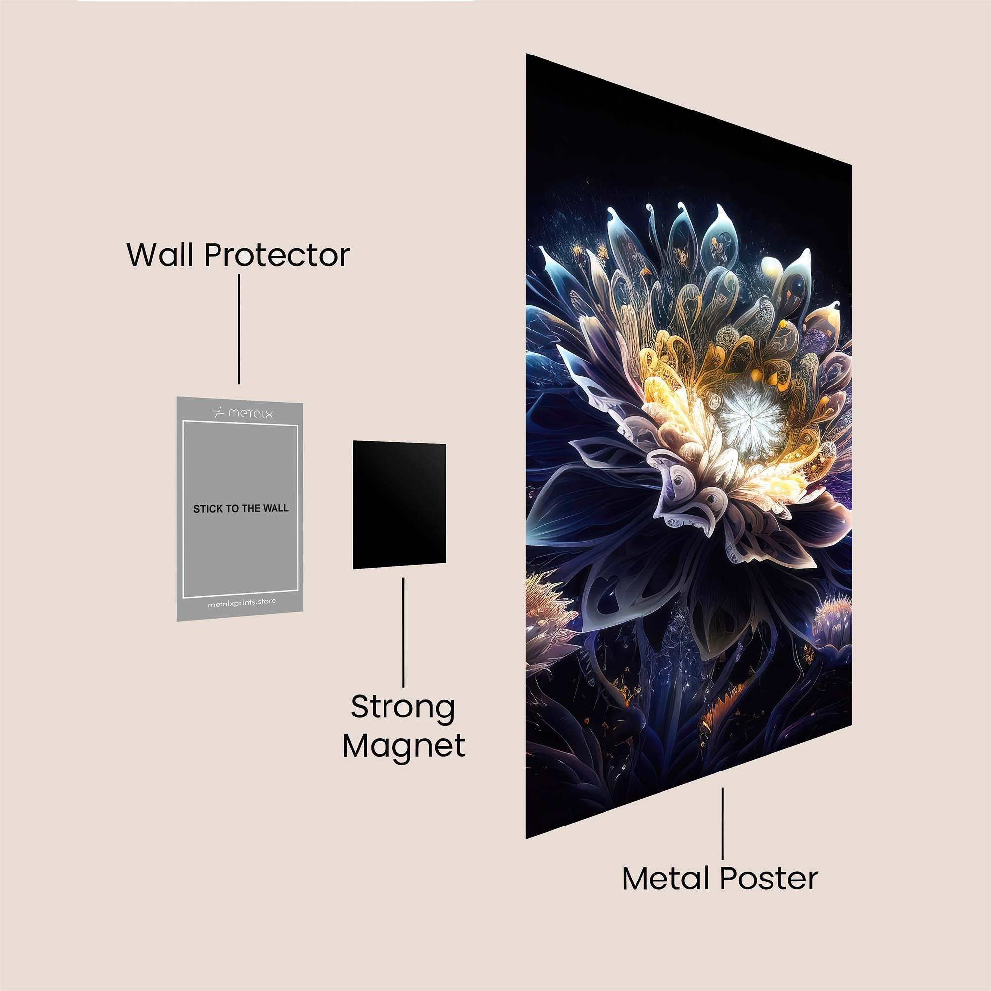 Cosmic Bloom Safe Wall Magnetic / M