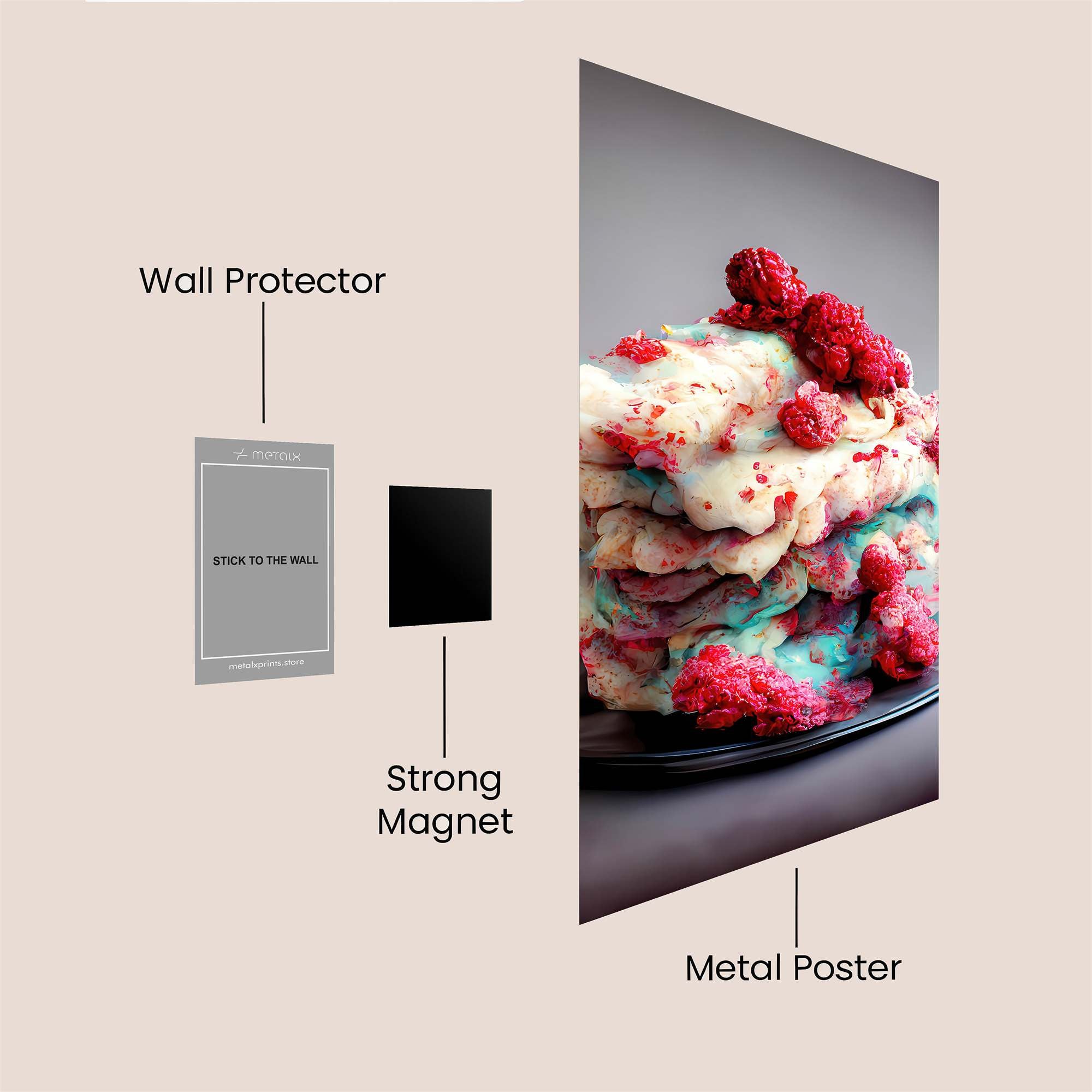 Raspberry Whimsy Safe Wall Magnetic / M