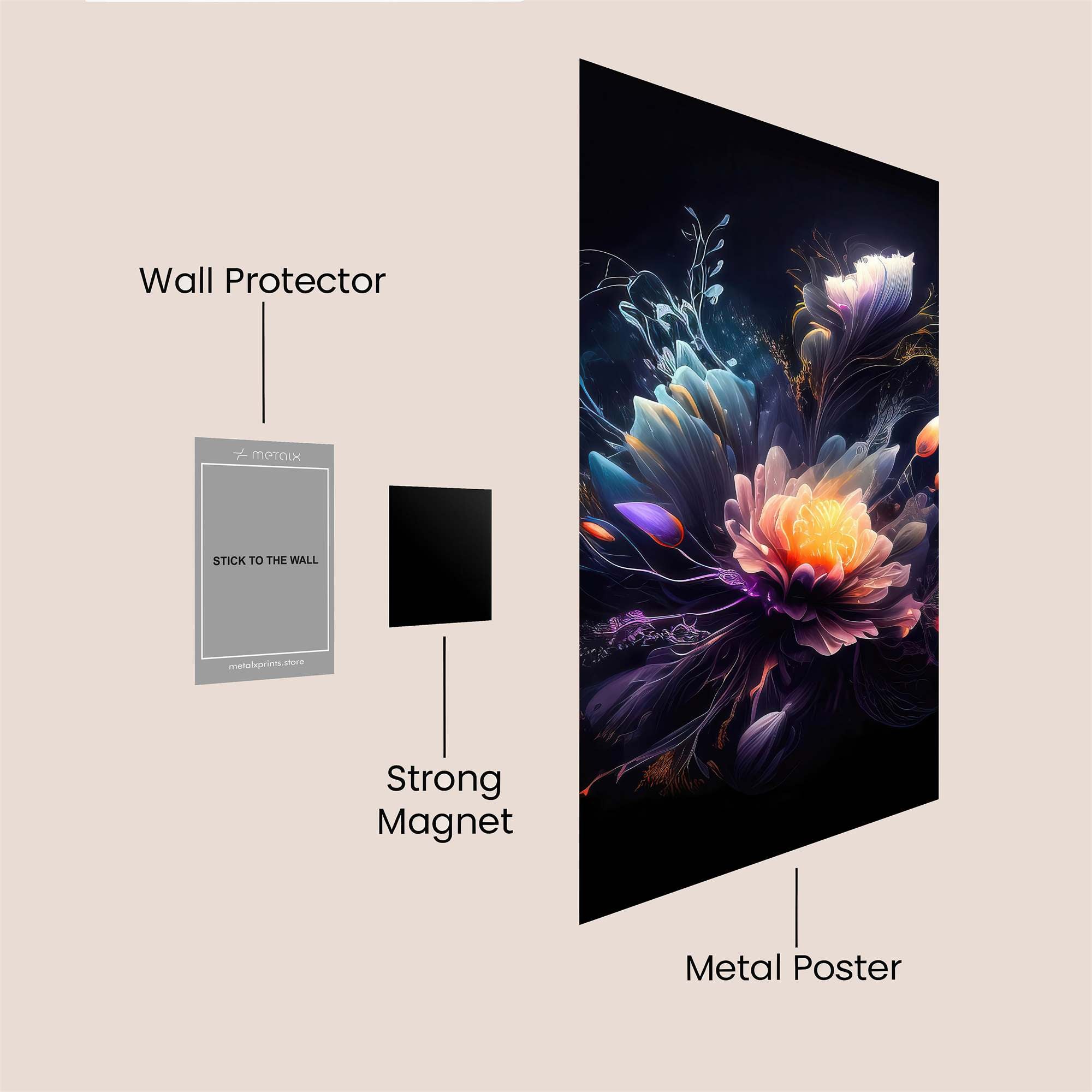 Lotus Luminescence Safe Wall Magnetic / M