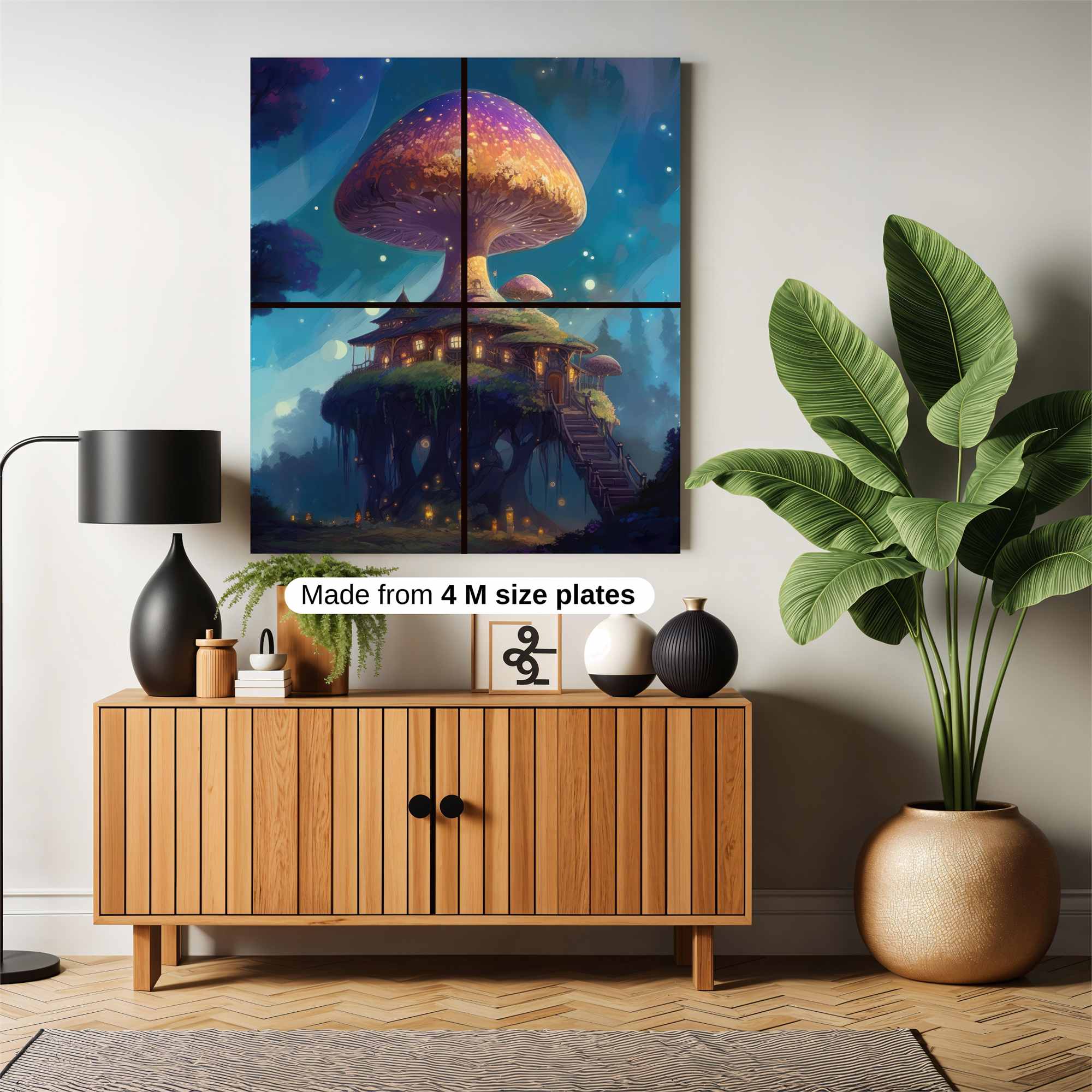 Mushroom Whimsy Safe Wall Magnetic / M