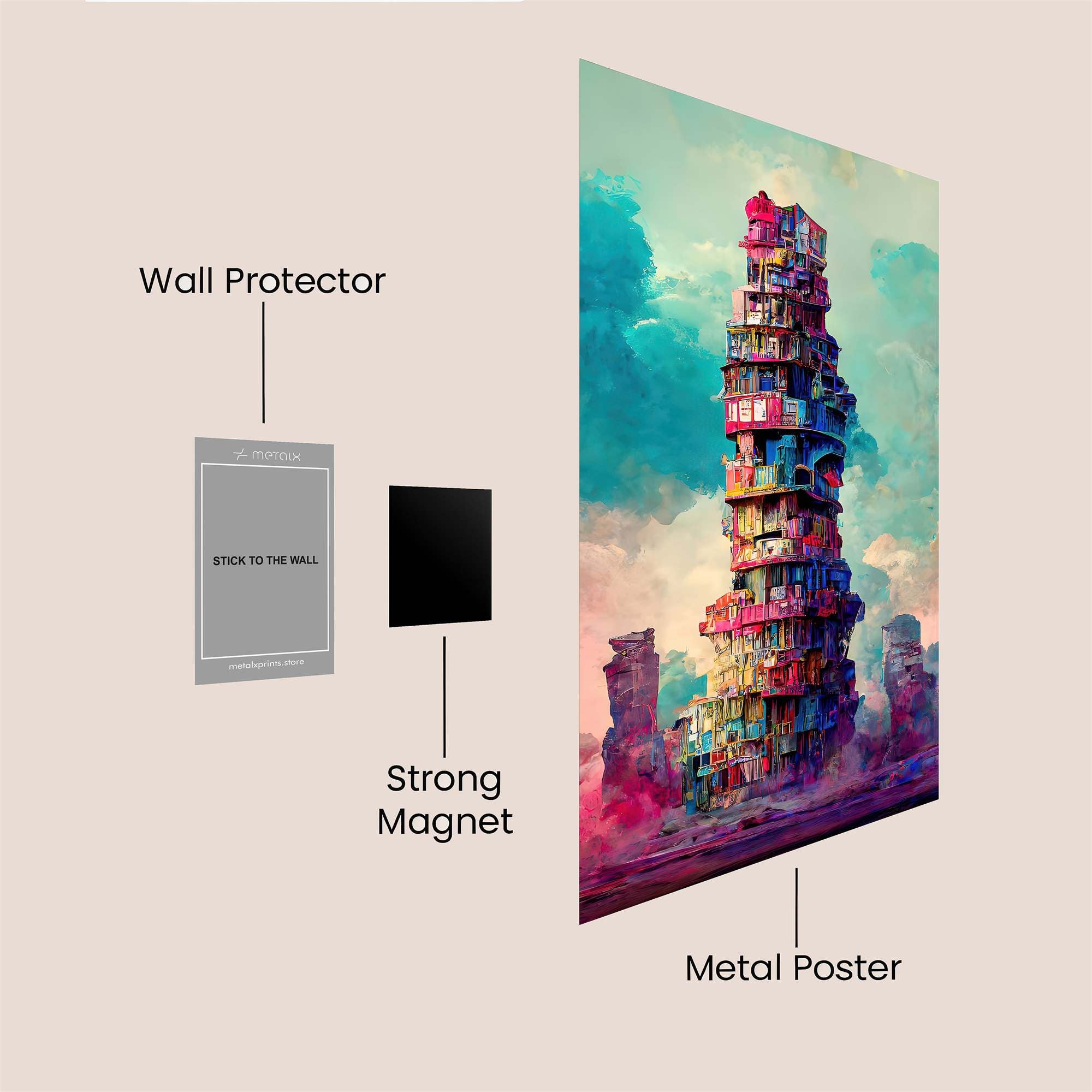 Tower Dreamscape Safe Wall Magnetic / M