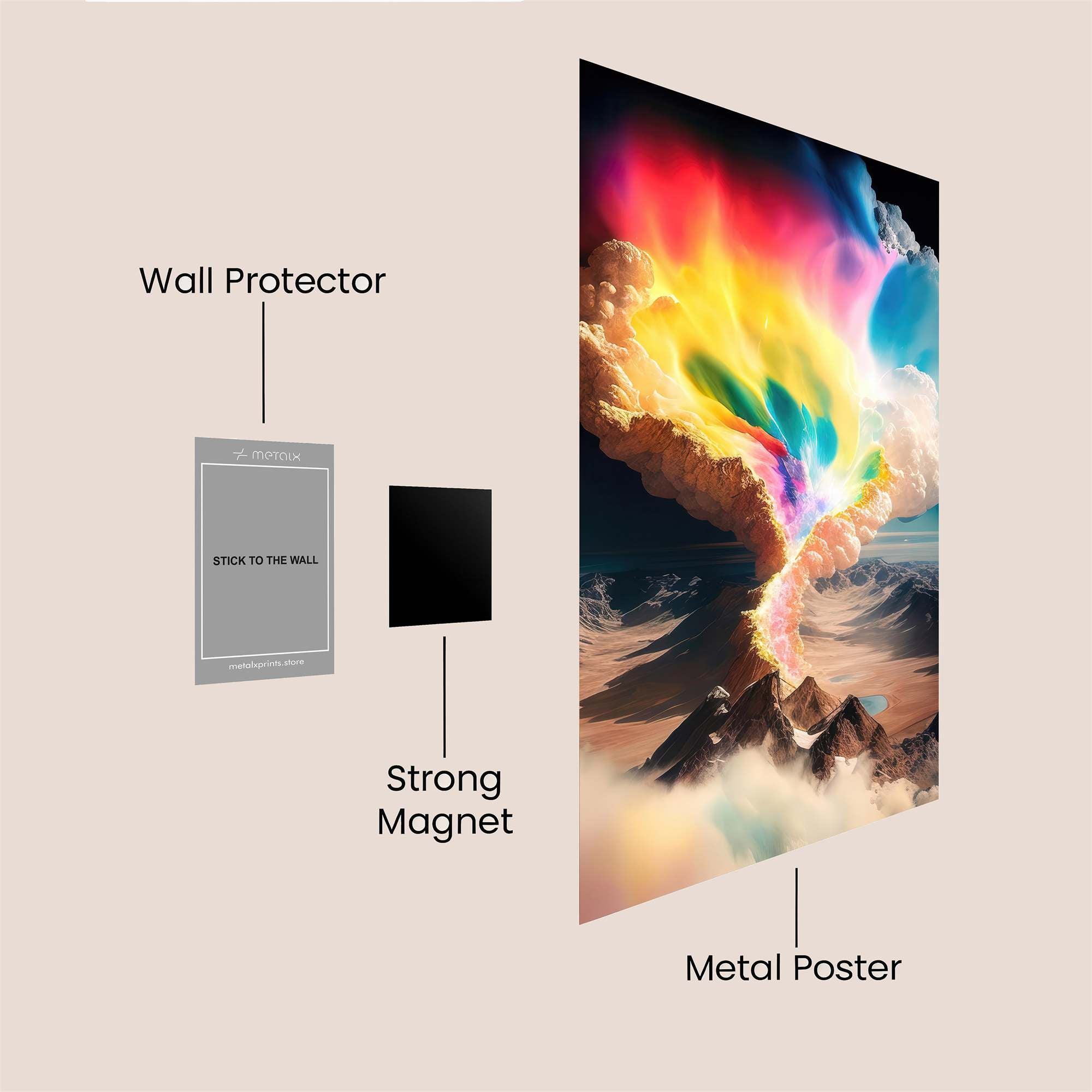 Aurora Eruption Safe Wall Magnetic / M