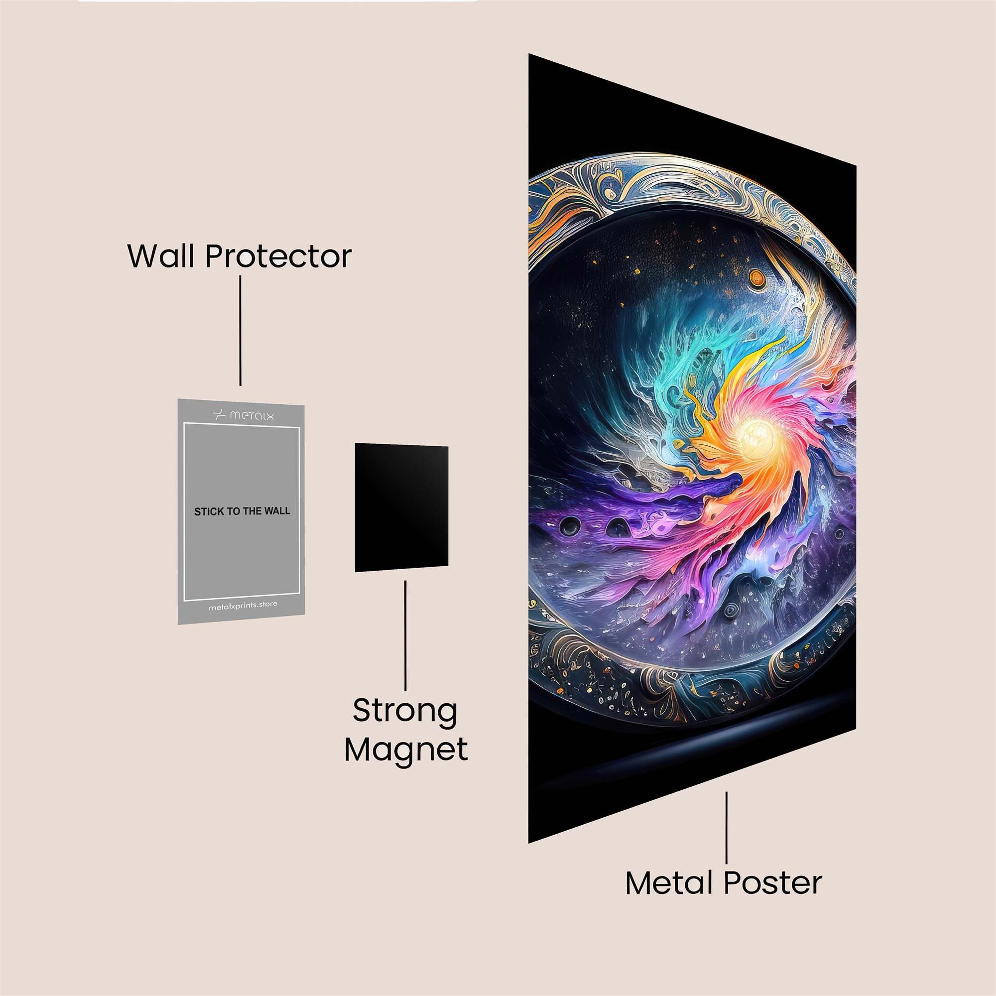 Cosmic Whirl Safe Wall Magnetic / M