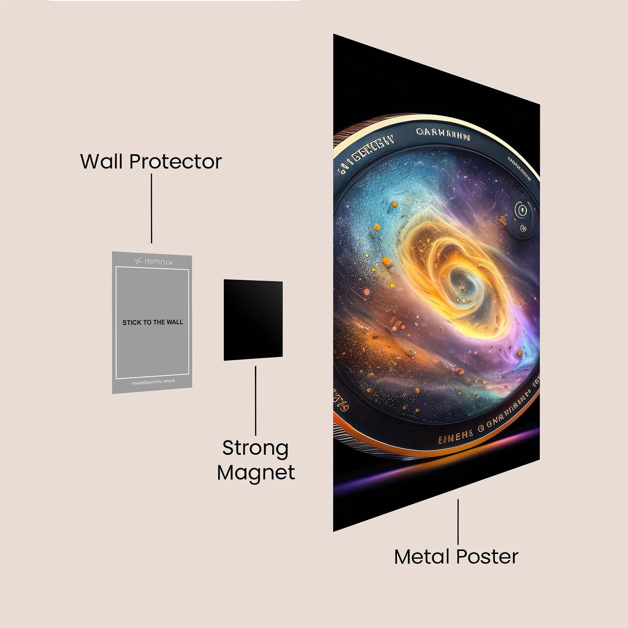 Cosmic Whirl Safe Wall Magnetic / M