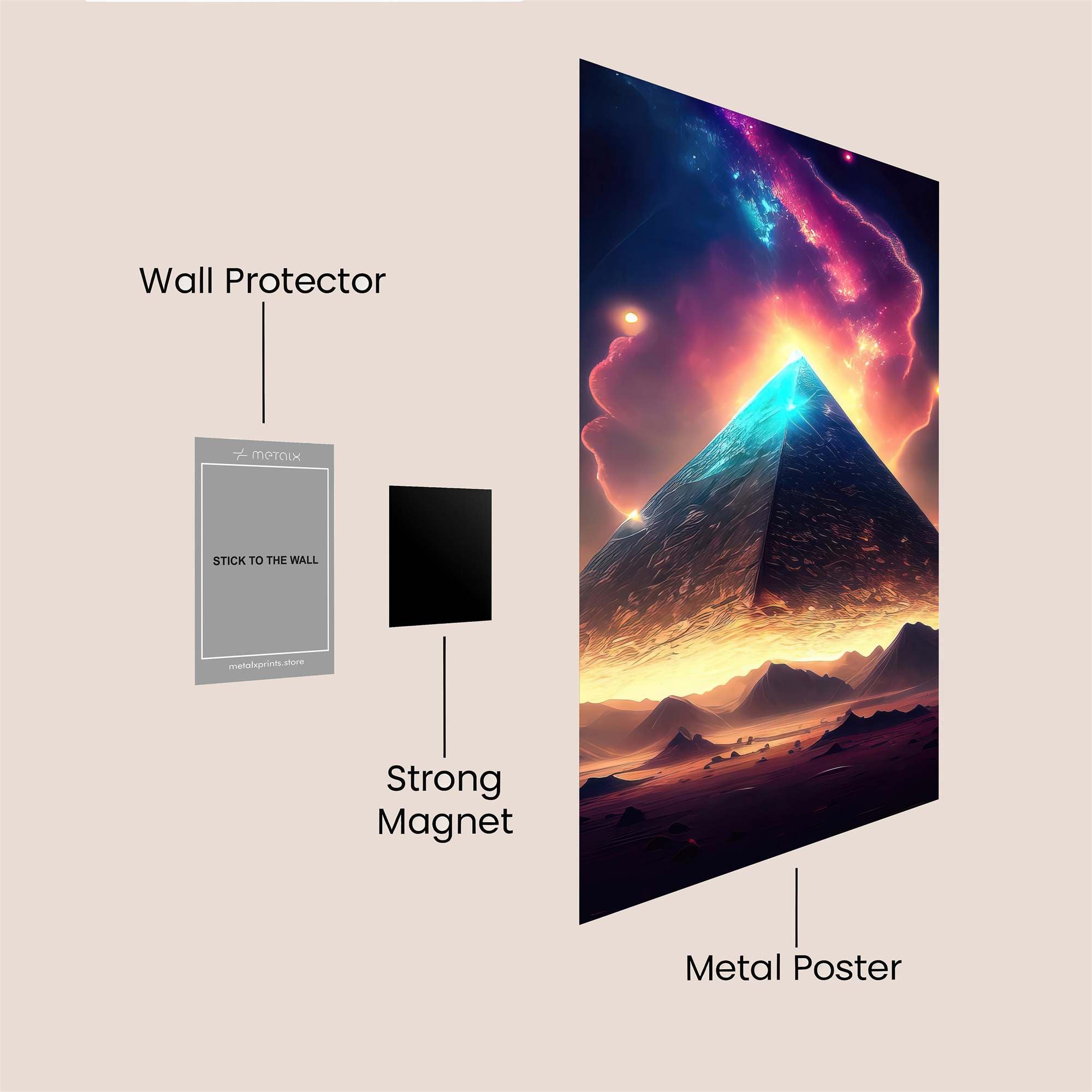 Pyramid Pulse Safe Wall Magnetic / M