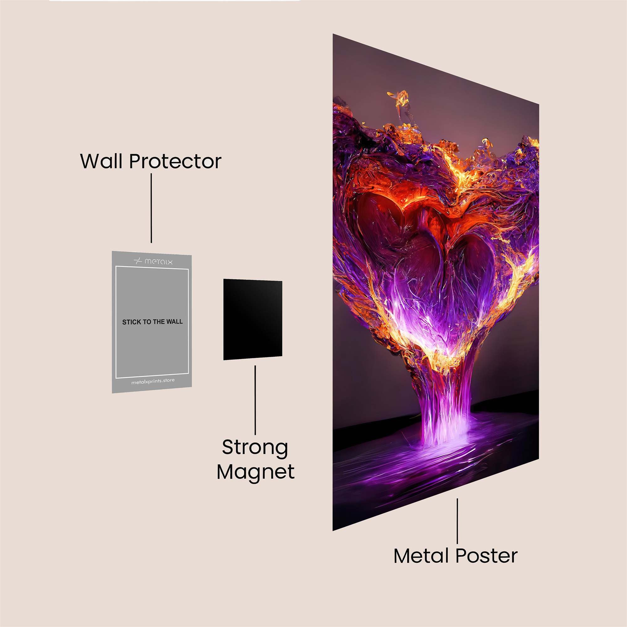 Heart Ignition Safe Wall Magnetic / M