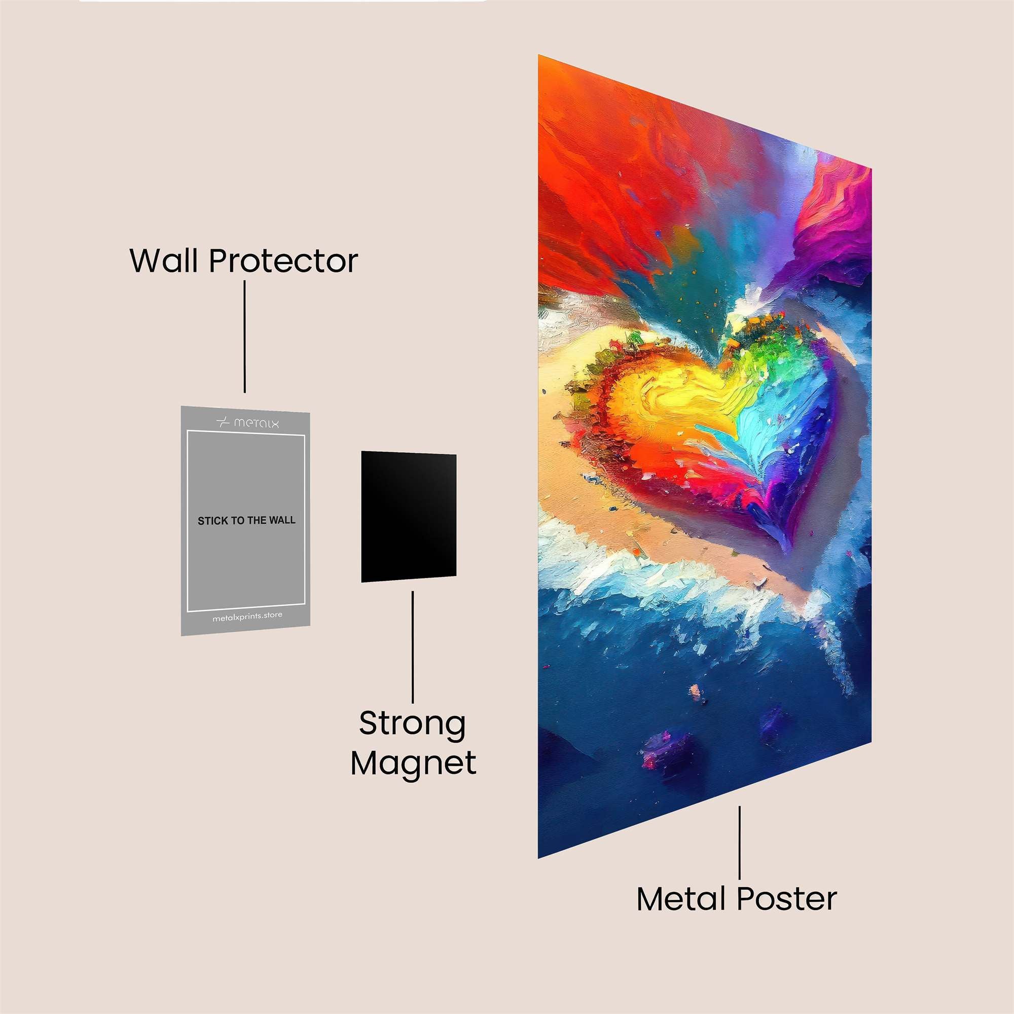 Rainbow Serenity Safe Wall Magnetic / M