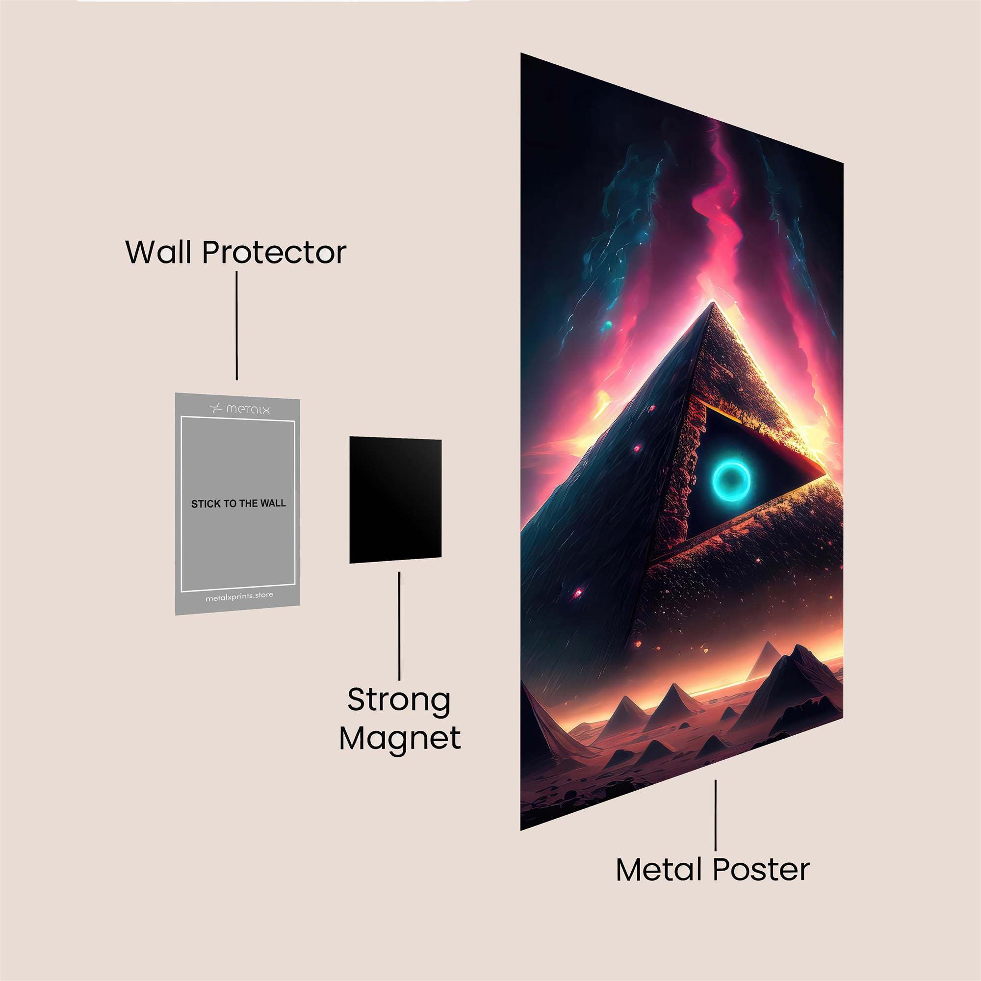 Pyramid Enigma Safe Wall Magnetic / M