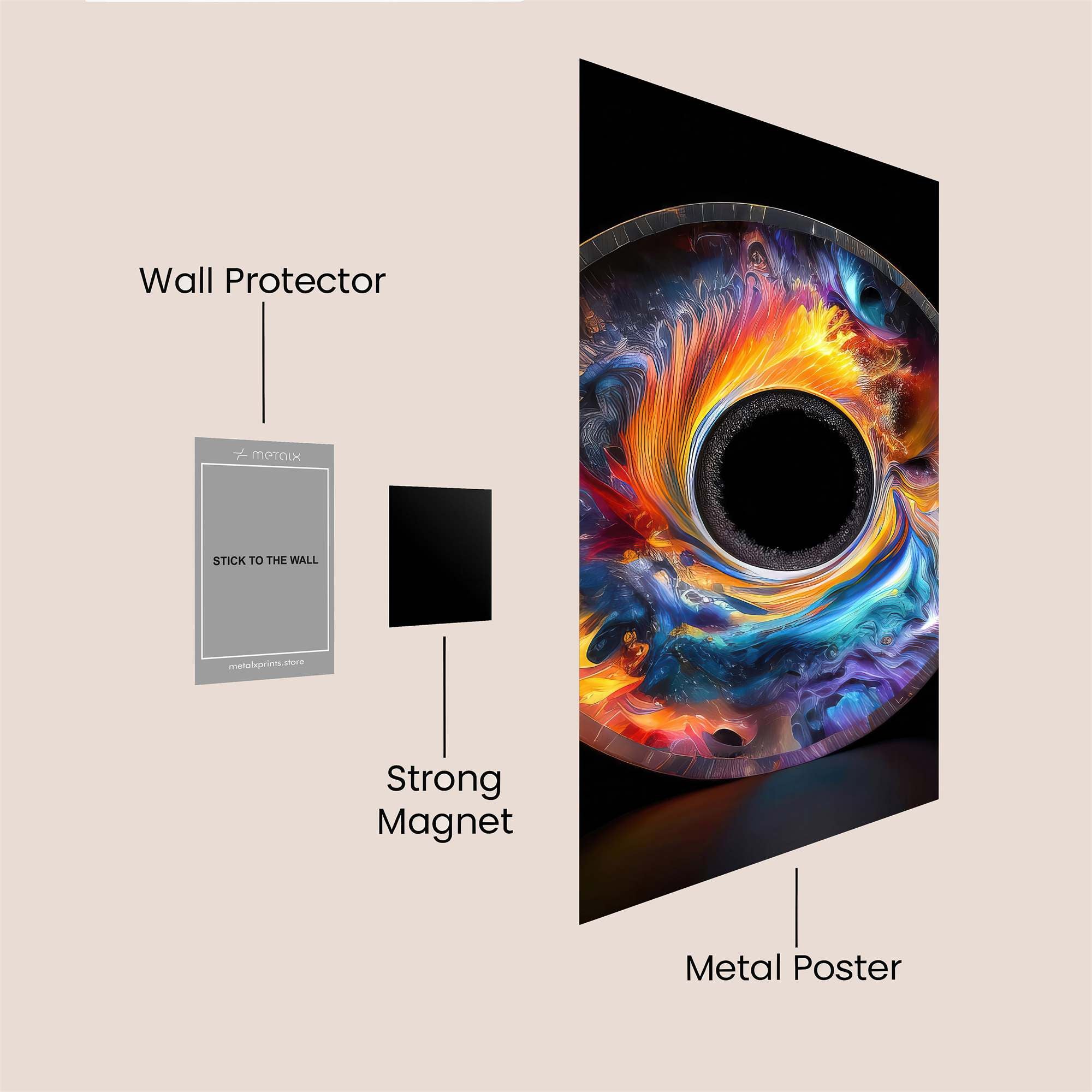 Cosmic Whirl Safe Wall Magnetic / M