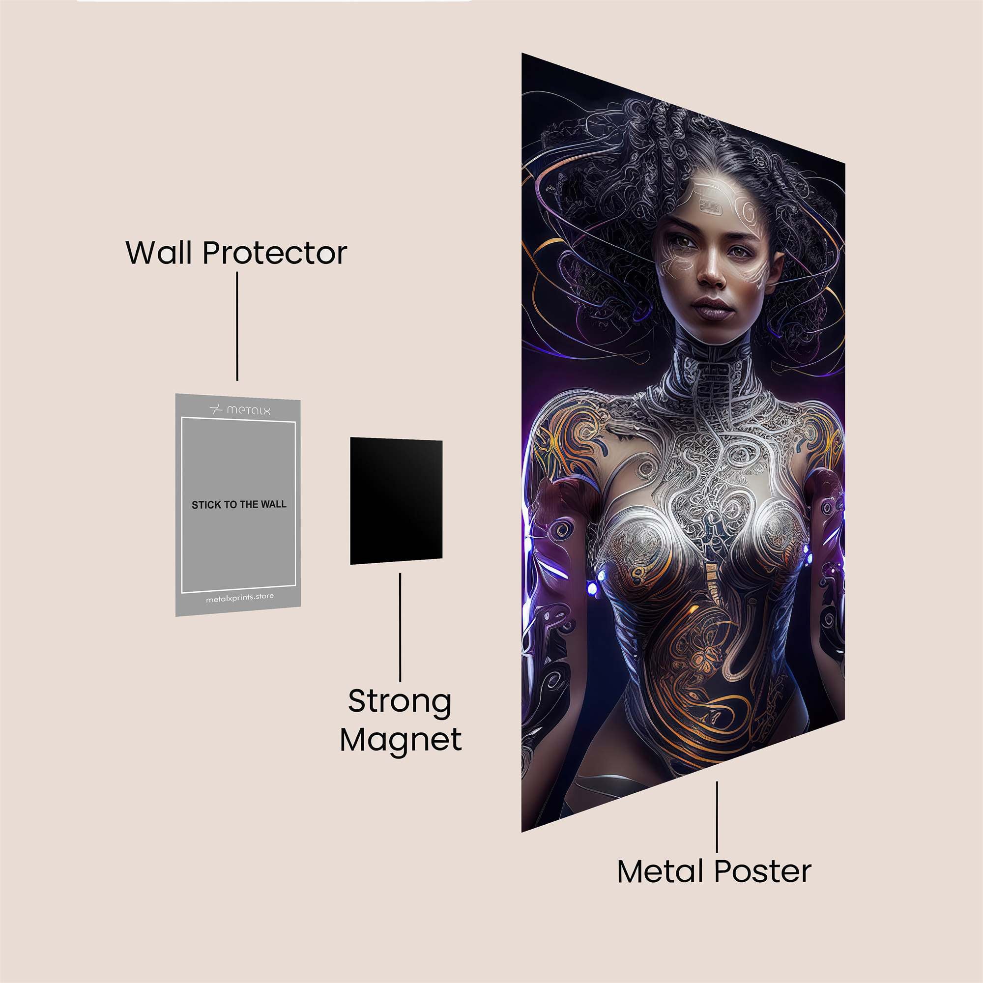 Cyber Muse Safe Wall Magnetic / M