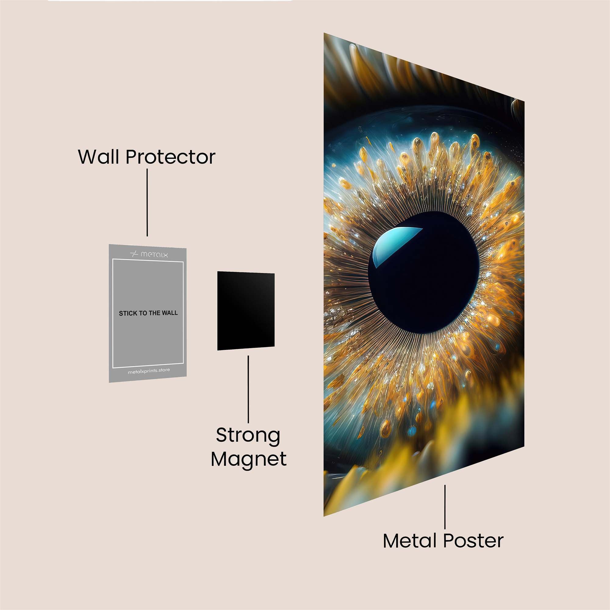 Golden Gaze Safe Wall Magnetic / M