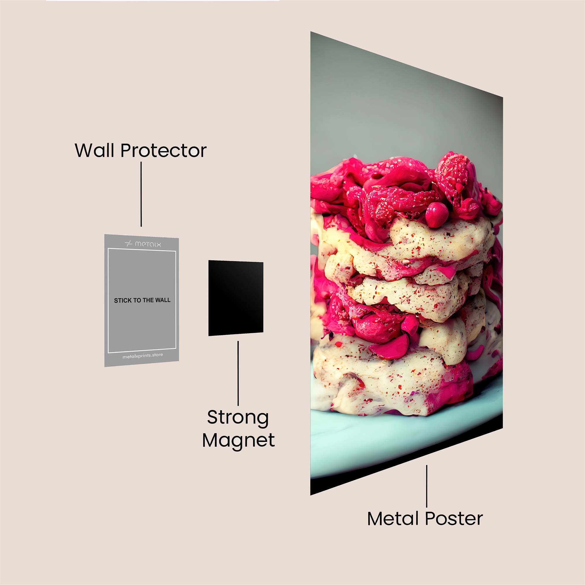 Raspberry Whimsy Safe Wall Magnetic / M